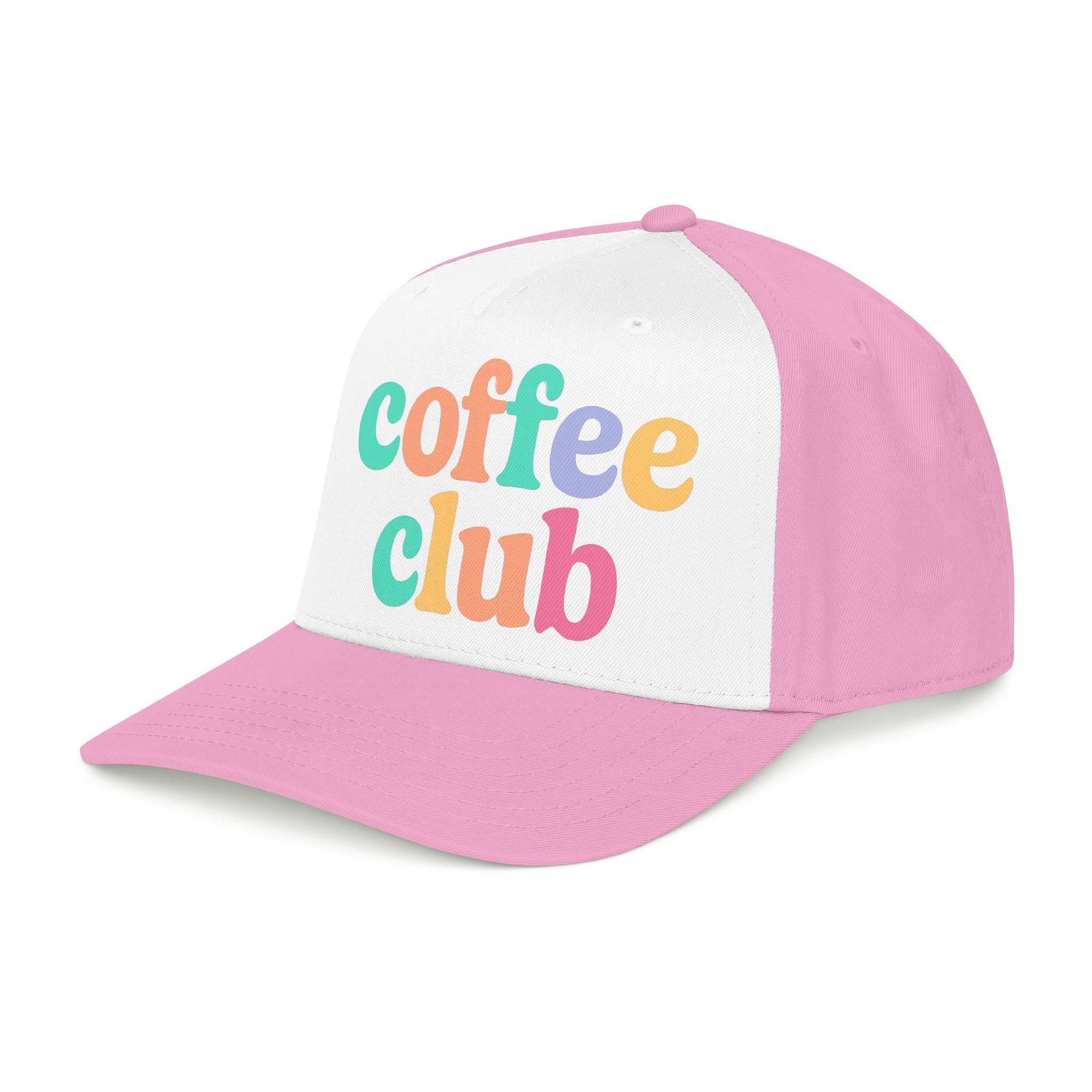 Mid Profile Baseball Cap Coffee Club Retro Inspired Design Coffee Lover Gift