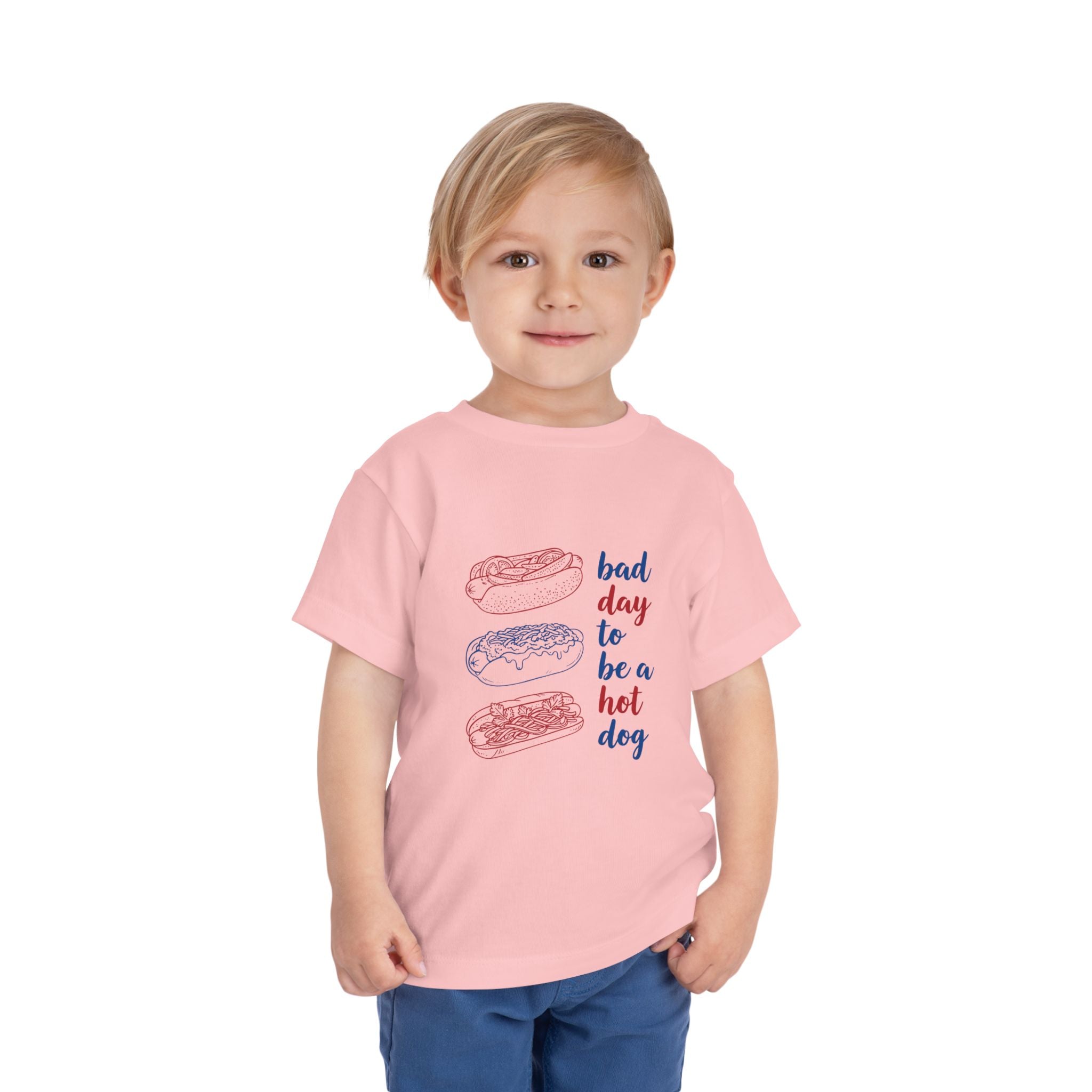 bad day to be a hot dog Toddler Tee hot dog stack illustration