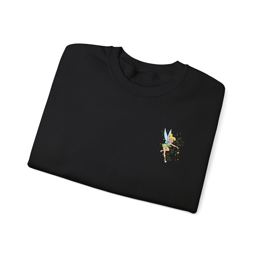 Embroidered Hummingbird Crewneck Sweatshirt — Minimal Floral Chest Design