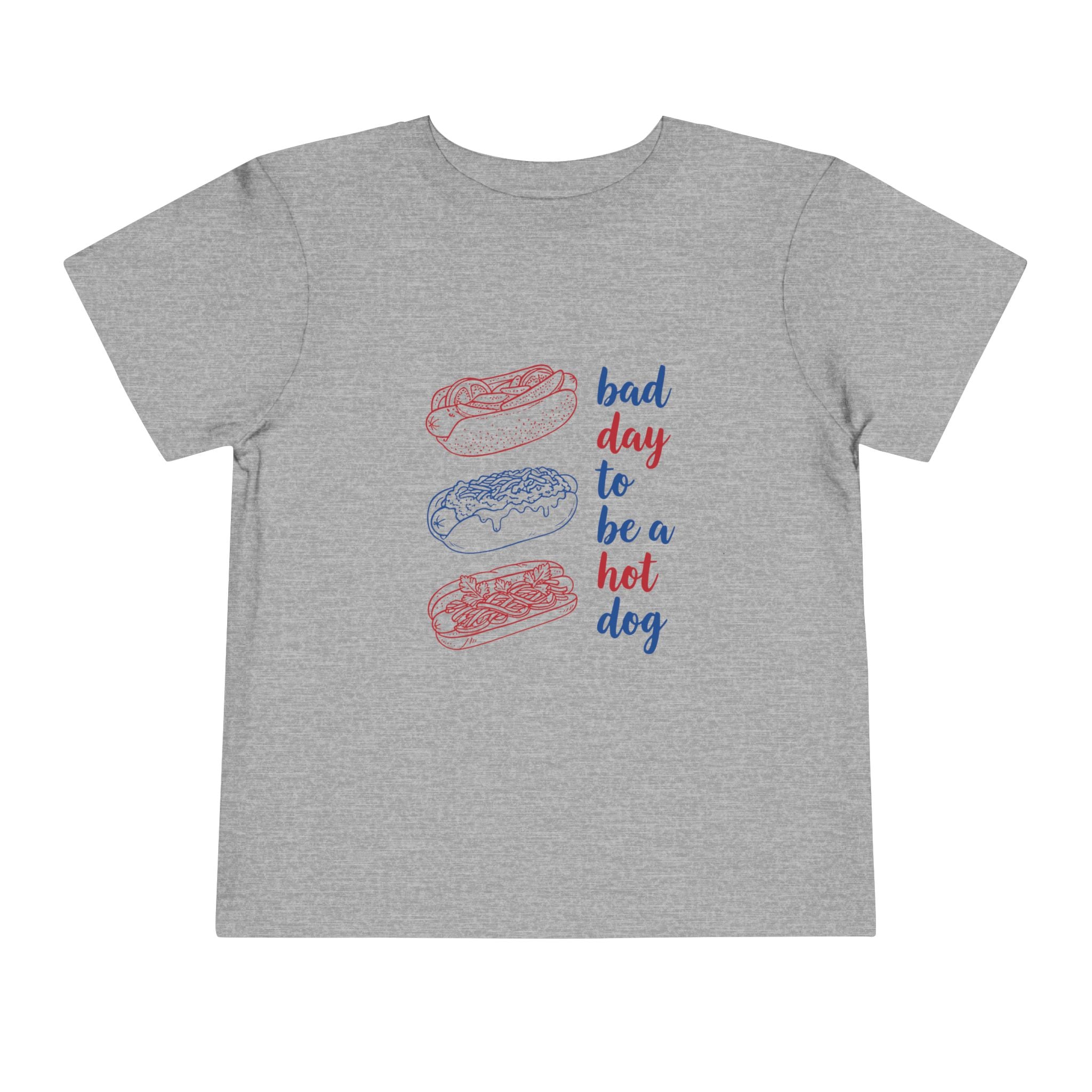 bad day to be a hot dog Toddler Tee hot dog stack illustration