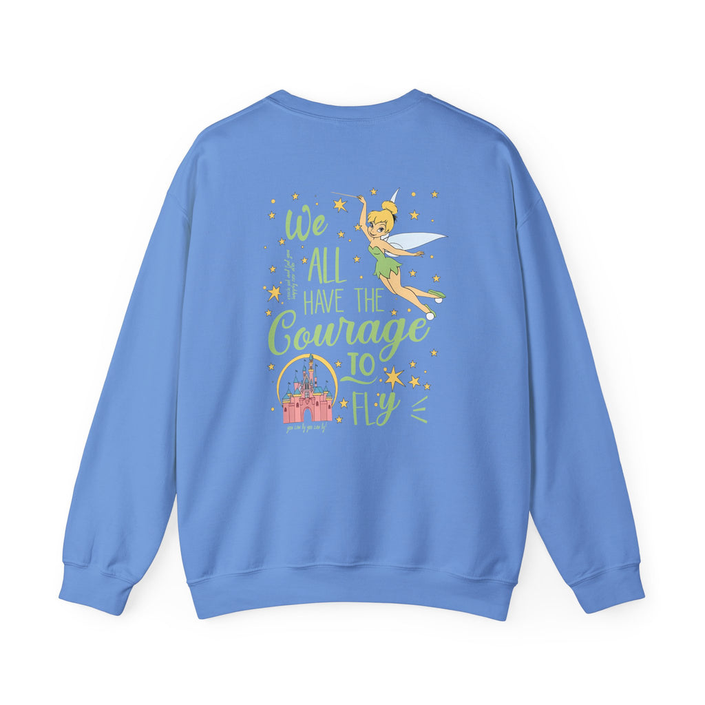 Embroidered Hummingbird Crewneck Sweatshirt — Minimal Floral Chest Design