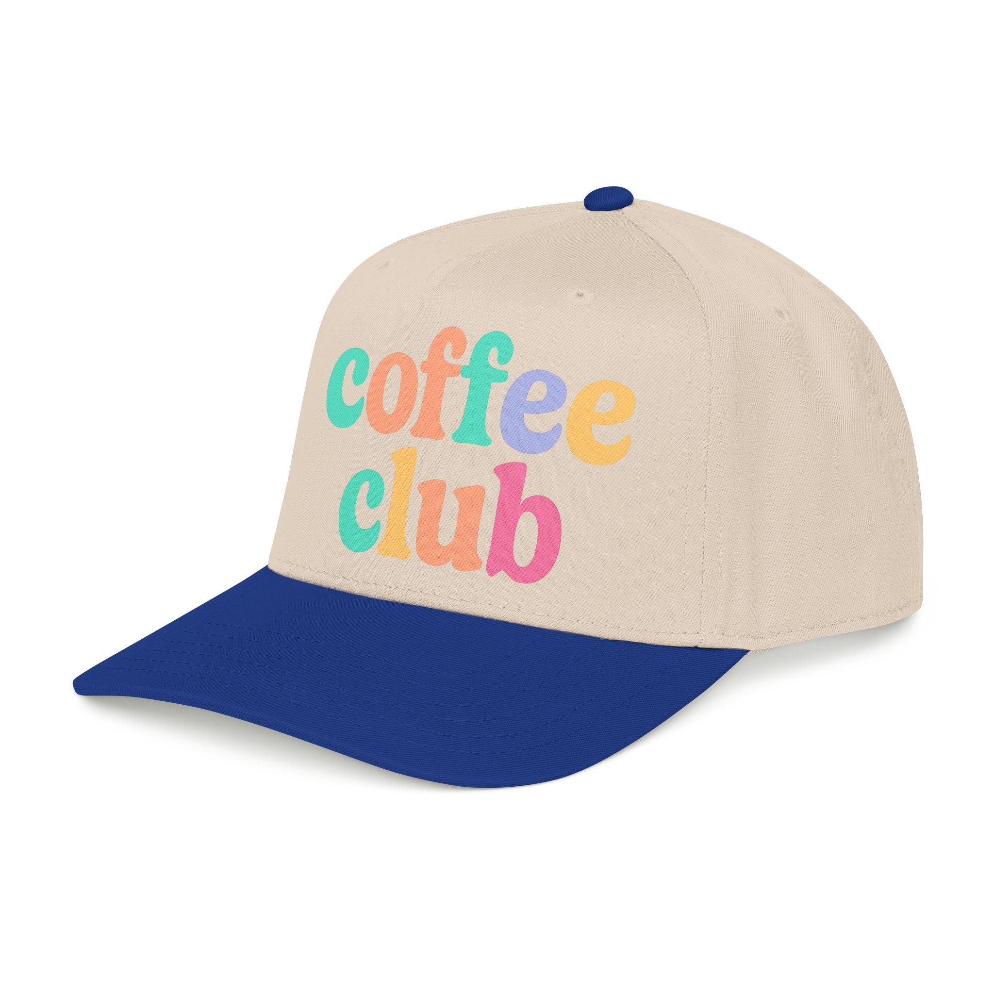Mid Profile Baseball Cap Coffee Club Retro Inspired Design Coffee Lover Gift