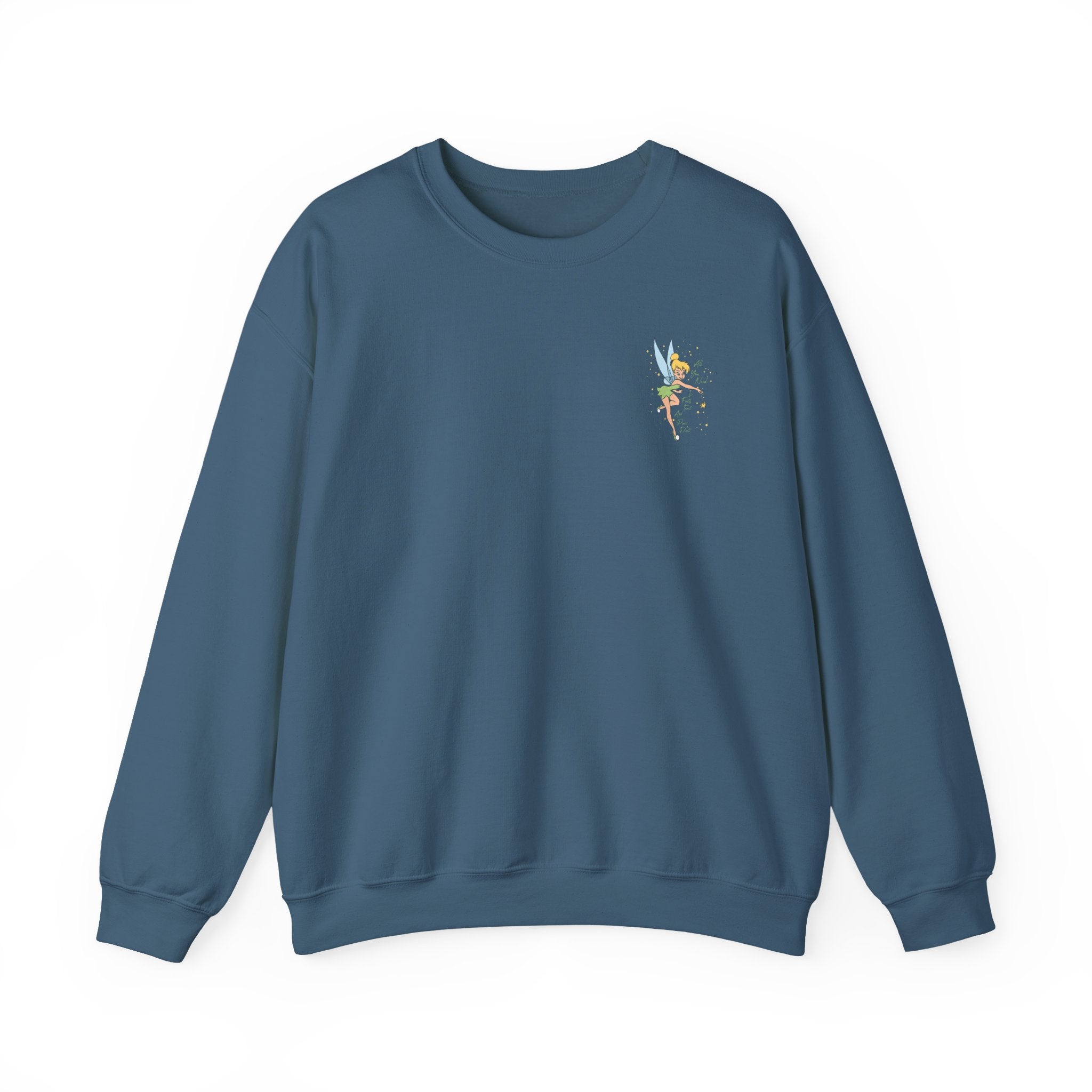Embroidered Hummingbird Crewneck Sweatshirt — Minimal Floral Chest Design