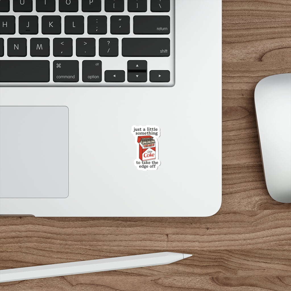 Diet Coke can pack sticker for laptop or water bottle just a little something to take the edge off' die-cut sticker