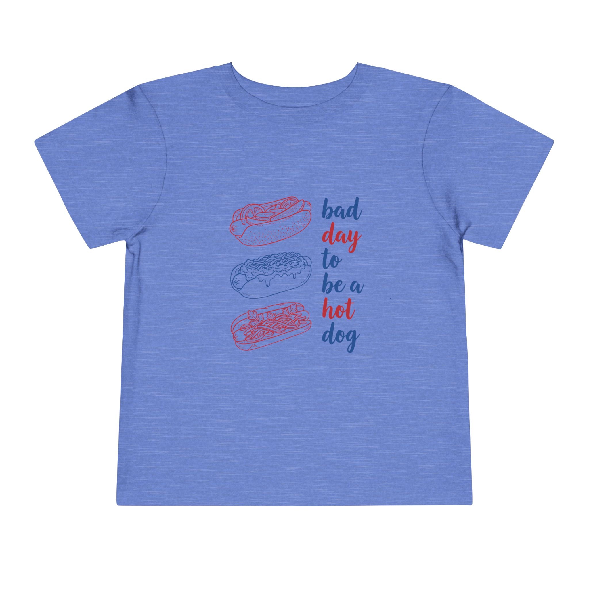 bad day to be a hot dog Toddler Tee hot dog stack illustration