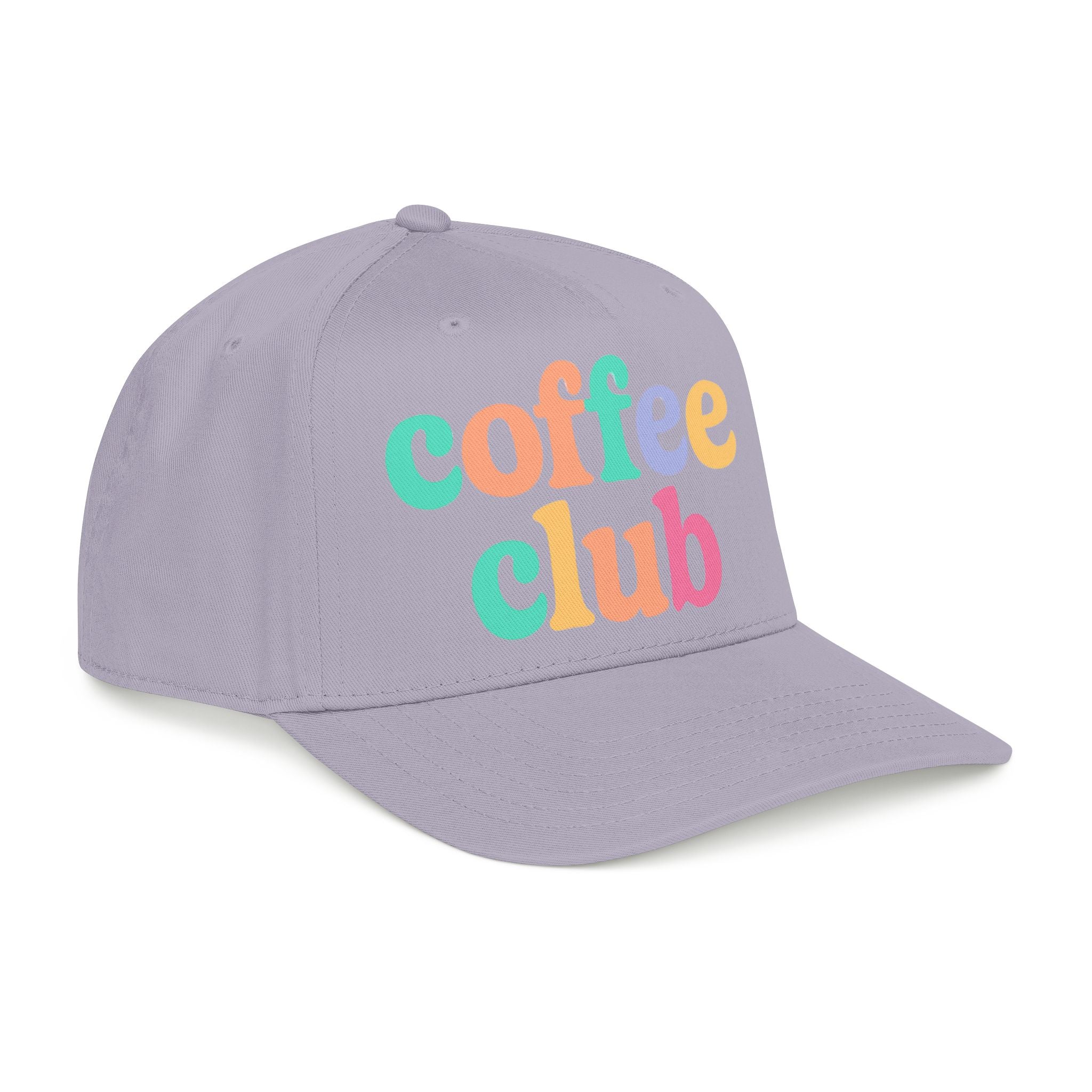 Mid Profile Baseball Cap Coffee Club Retro Inspired Design Coffee Lover Gift