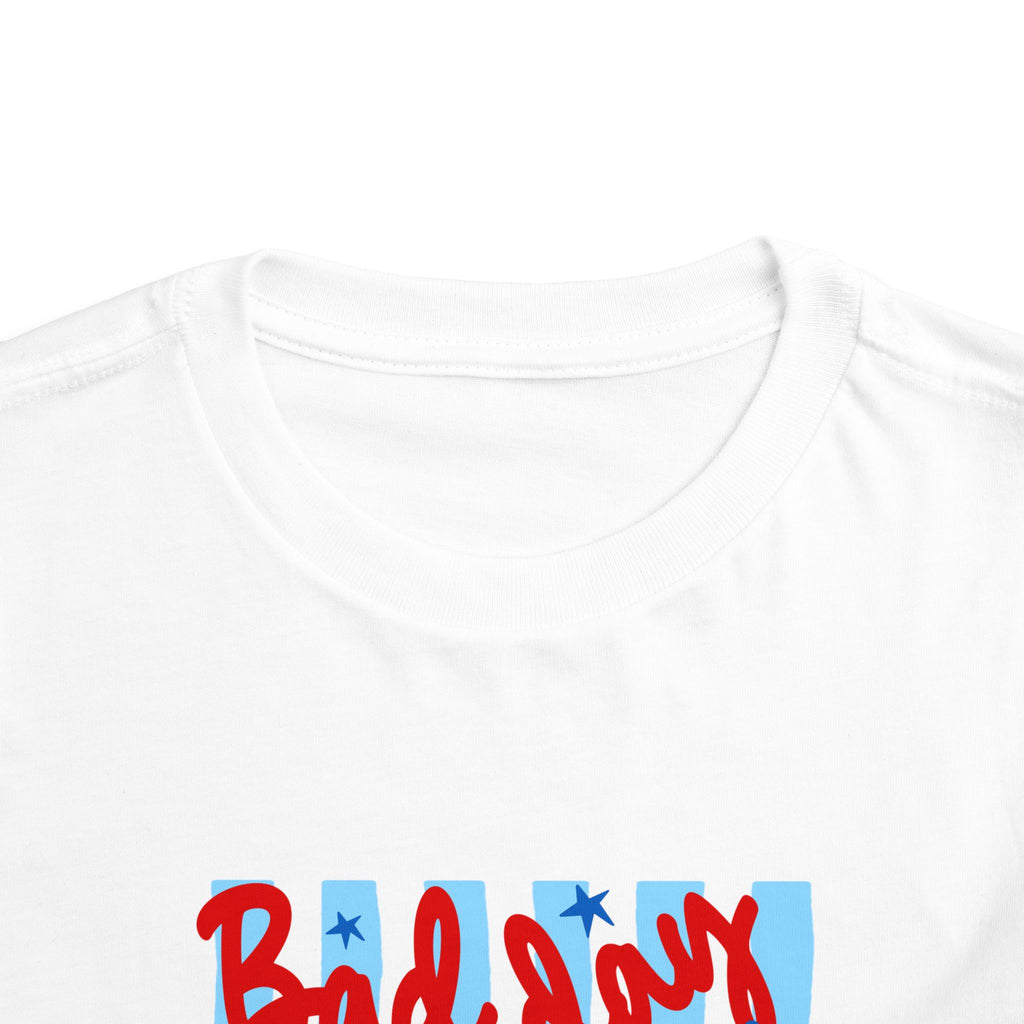 Bad day to be a hot dog Toddler Tee | Retro hot dog illustration, red & blue diner style