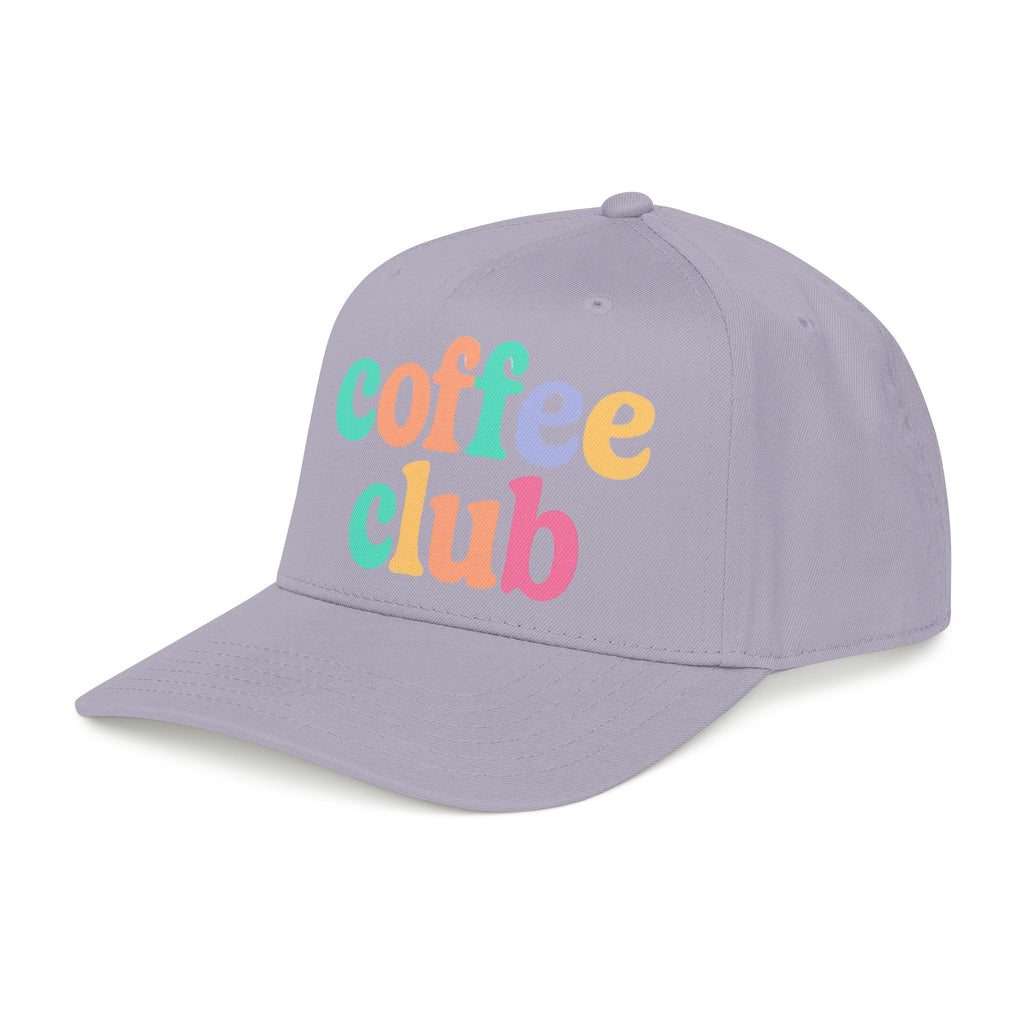 Mid Profile Baseball Cap Coffee Club Retro Inspired Design Coffee Lover Gift