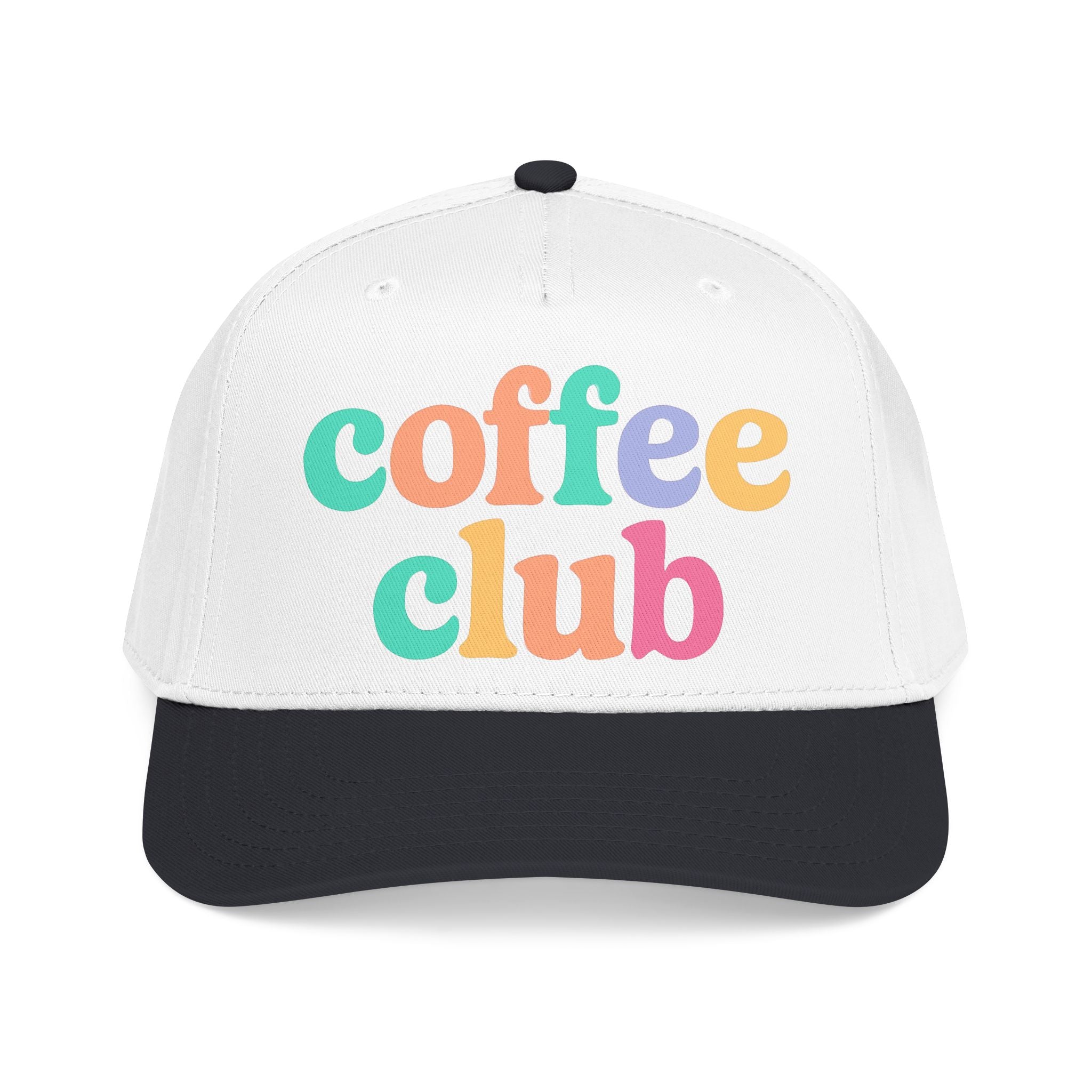 Mid Profile Baseball Cap Coffee Club Retro Inspired Design Coffee Lover Gift