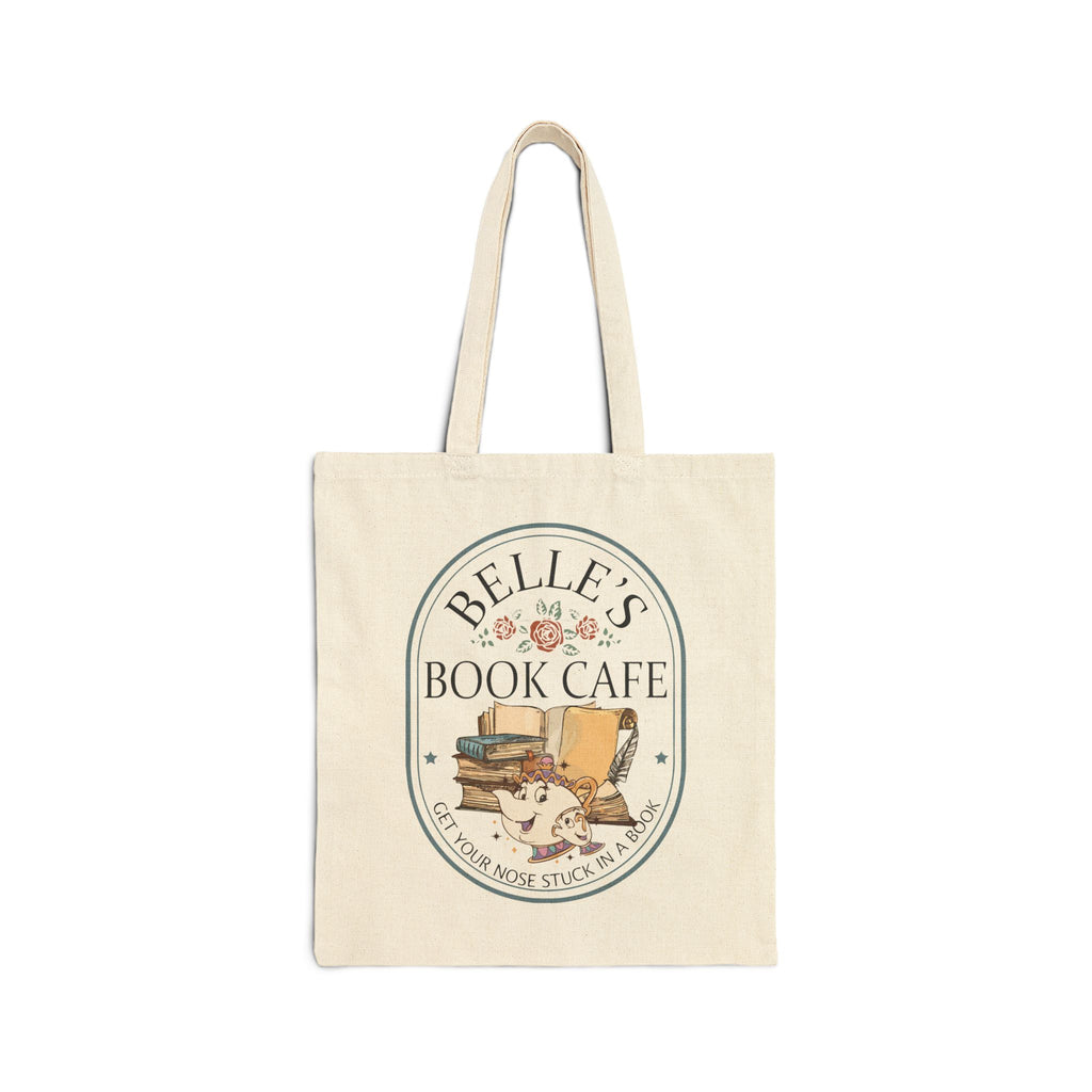Belle's Book Cafe Tote Bag | Reading Books, Coffee, Cozy Library Design