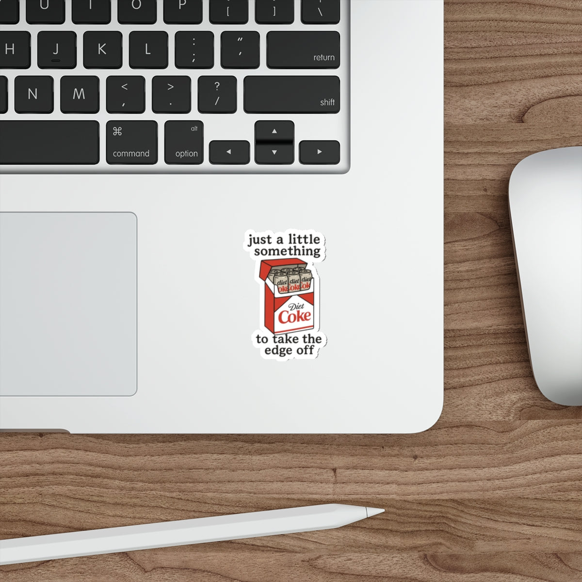 Diet Coke can pack sticker for laptop or water bottle just a little something to take the edge off' die-cut sticker