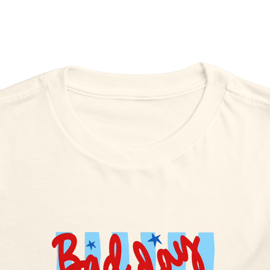 Bad day to be a hot dog Toddler Tee | Retro hot dog illustration, red & blue diner style