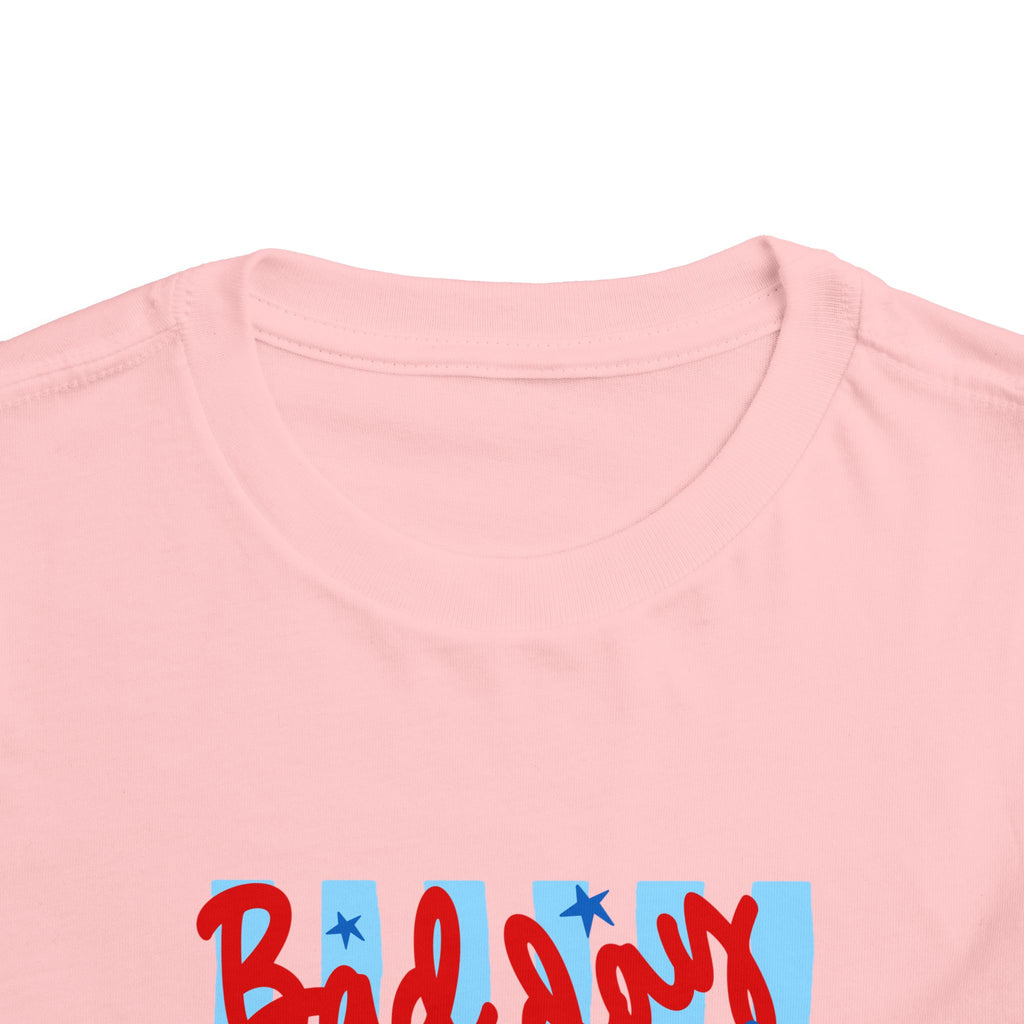 Bad day to be a hot dog Toddler Tee | Retro hot dog illustration, red & blue diner style