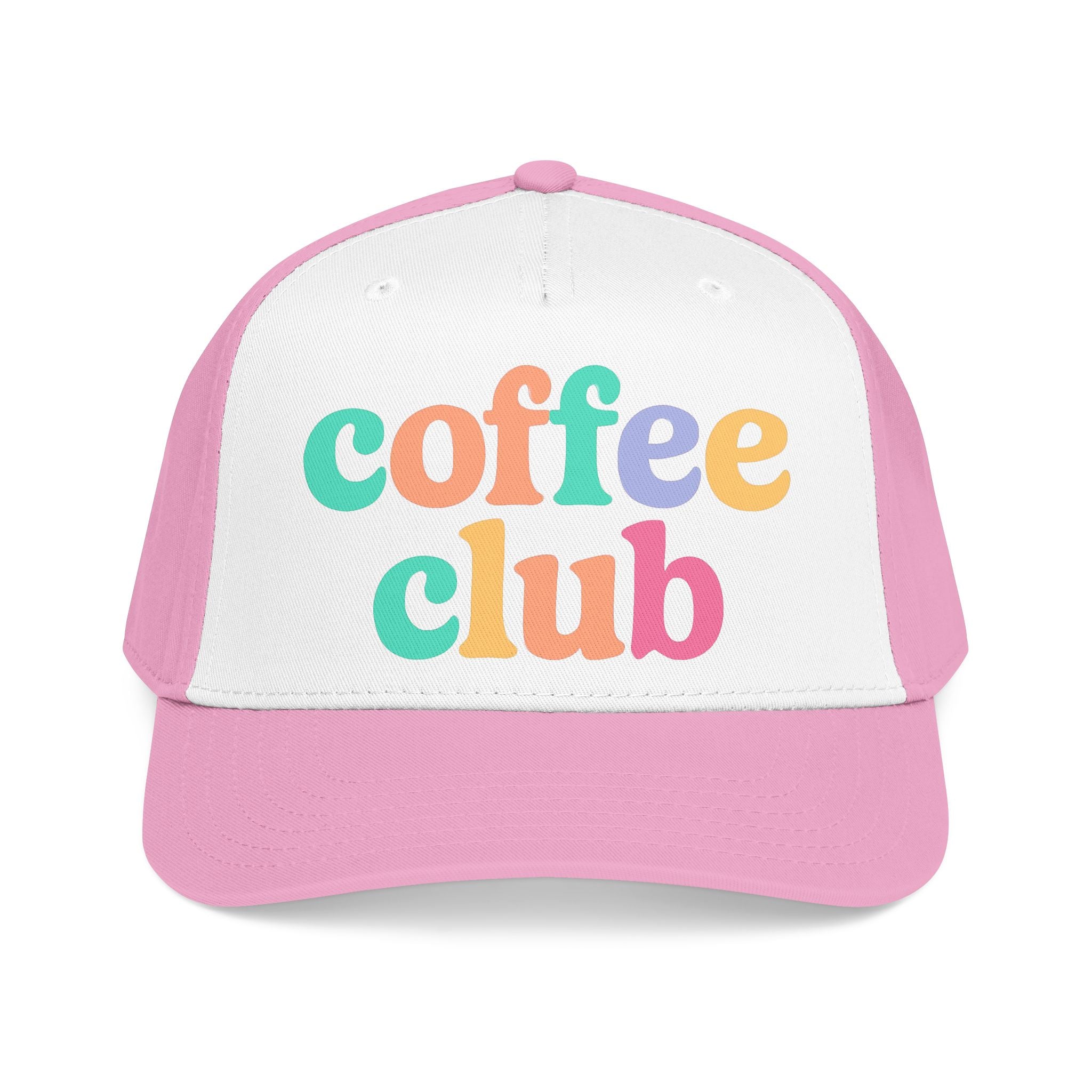 Mid Profile Baseball Cap Coffee Club Retro Inspired Design Coffee Lover Gift