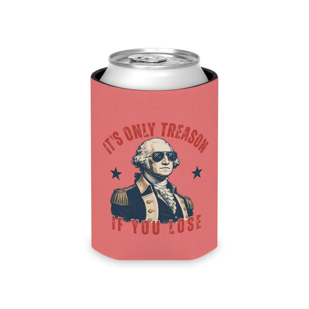 Chill the Fourth Out Can Cooler | Patriotic Alligator, Stars & Stripes