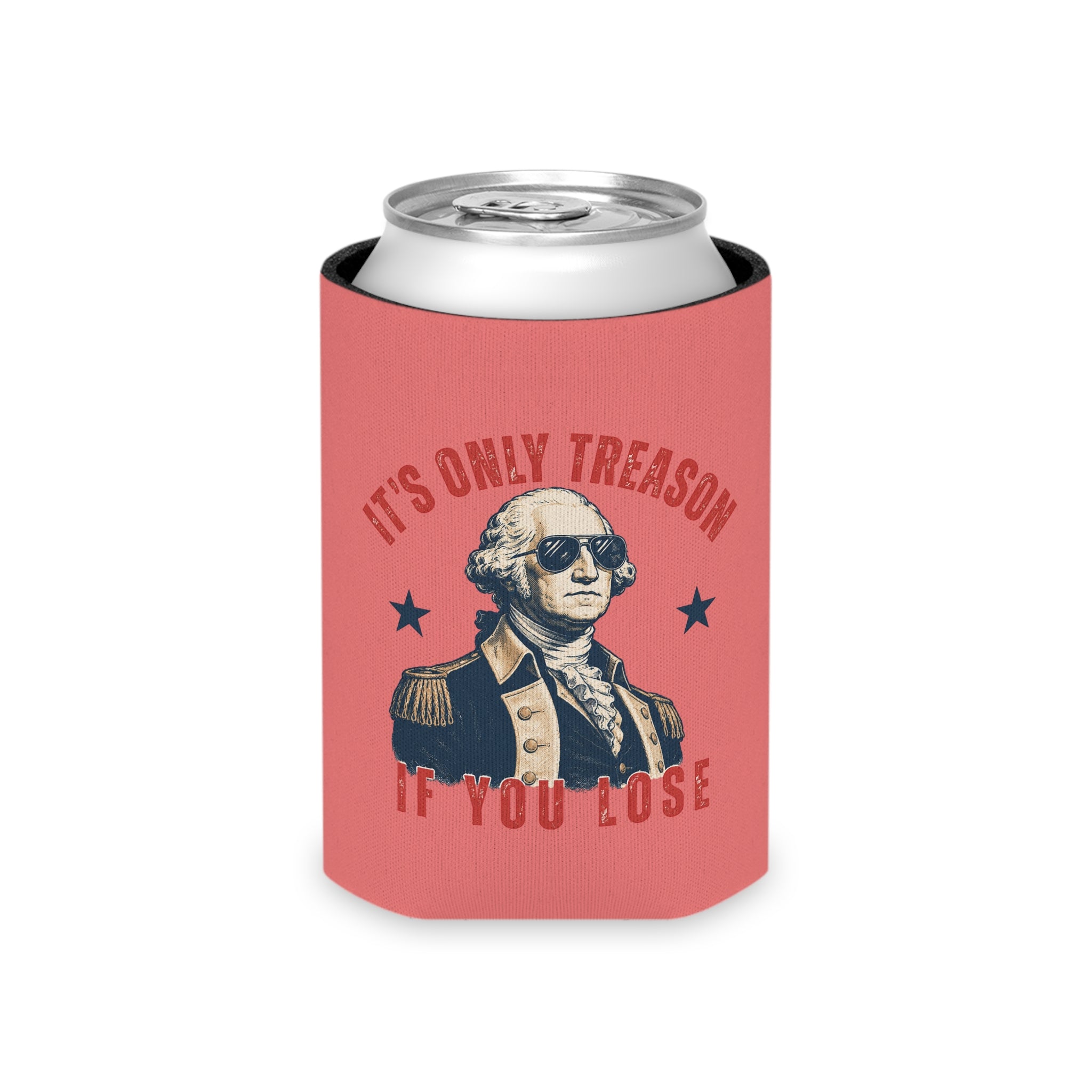 Chill the Fourth Out Can Cooler | Patriotic Alligator, Stars & Stripes
