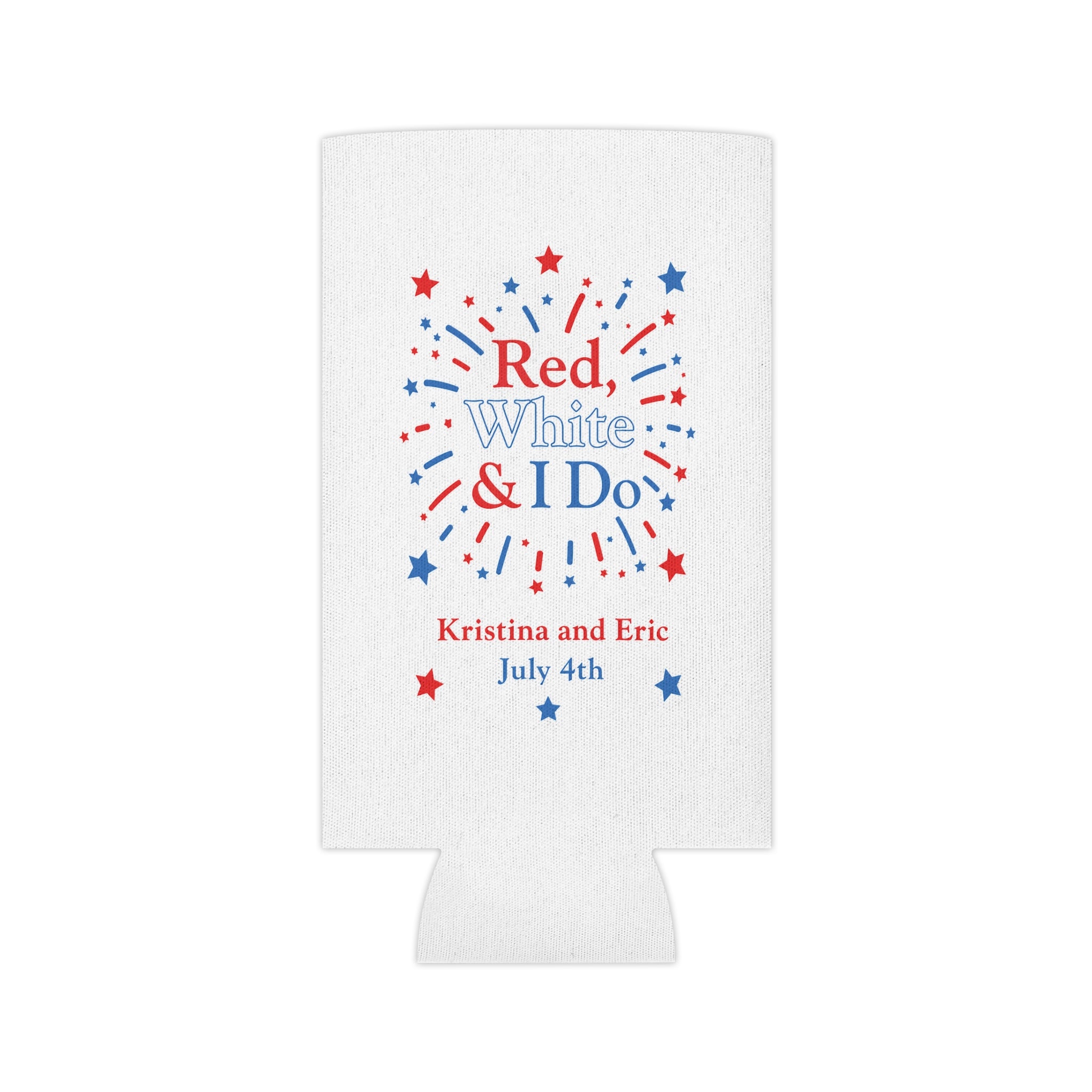 Red, White & I Do Can Cooler | 4th of July Wedding Bachelorette Party Cooler