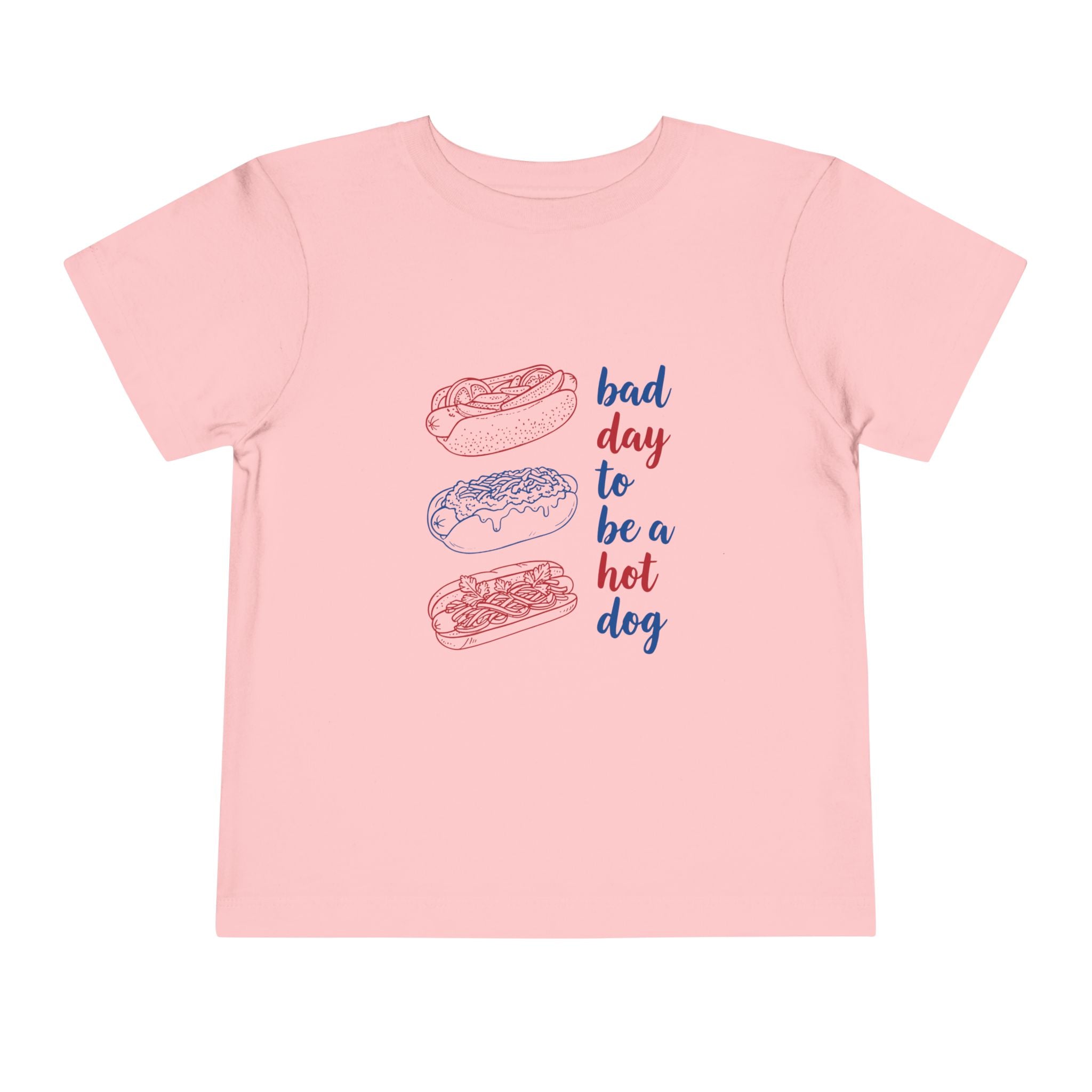 bad day to be a hot dog Toddler Tee hot dog stack illustration