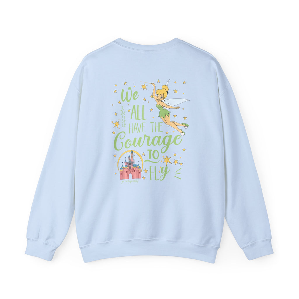 Embroidered Hummingbird Crewneck Sweatshirt — Minimal Floral Chest Design