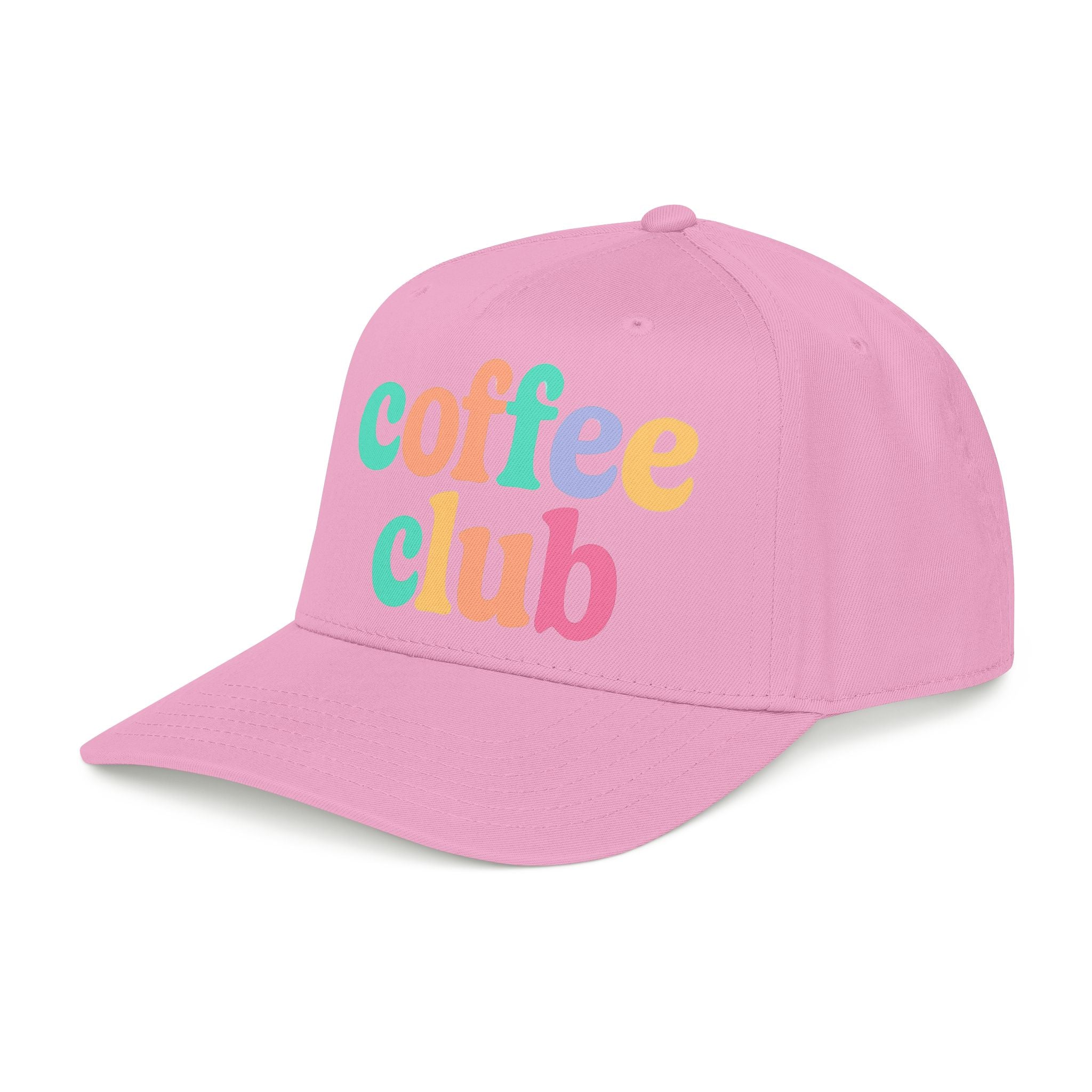 Mid Profile Baseball Cap Coffee Club Retro Inspired Design Coffee Lover Gift