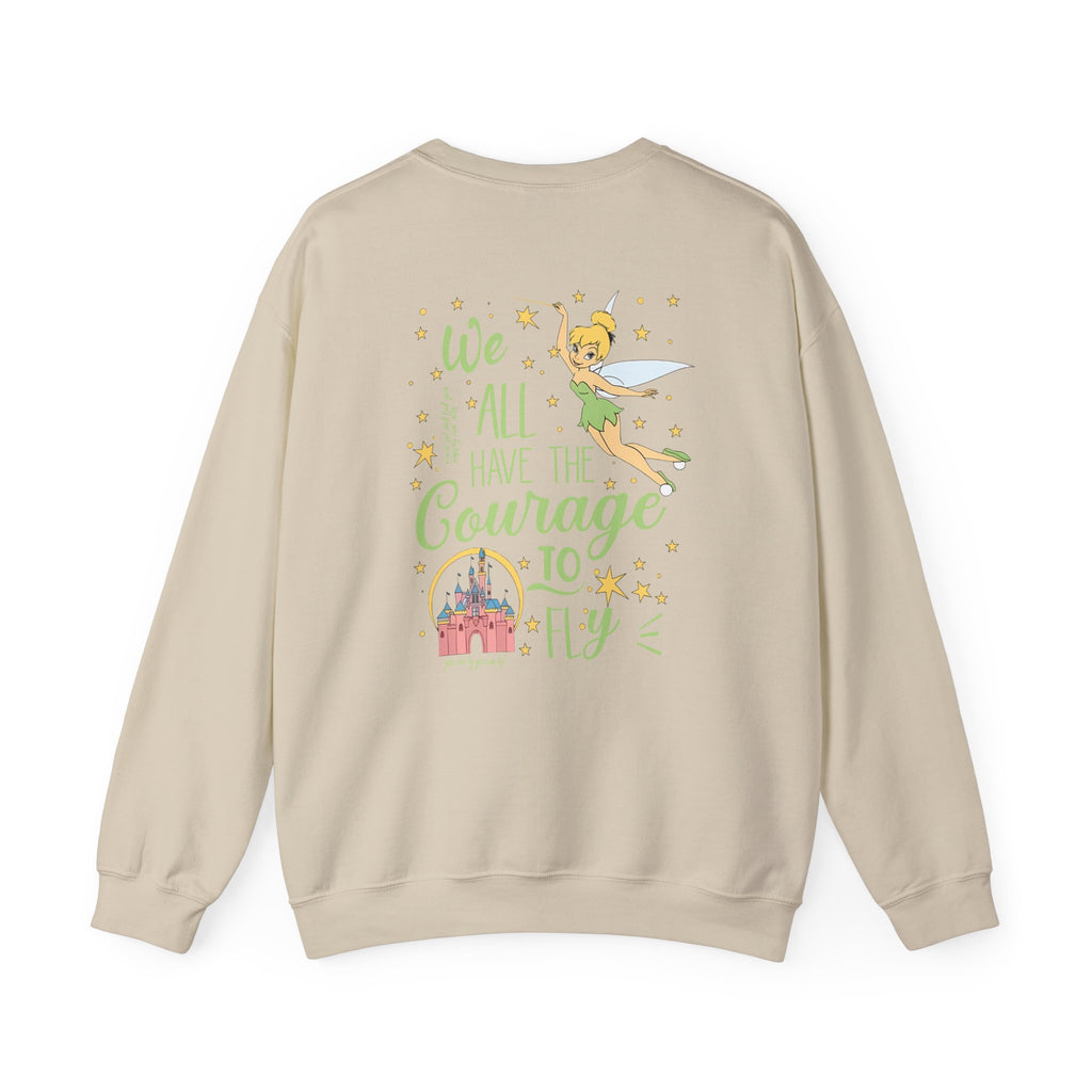 Embroidered Hummingbird Crewneck Sweatshirt — Minimal Floral Chest Design