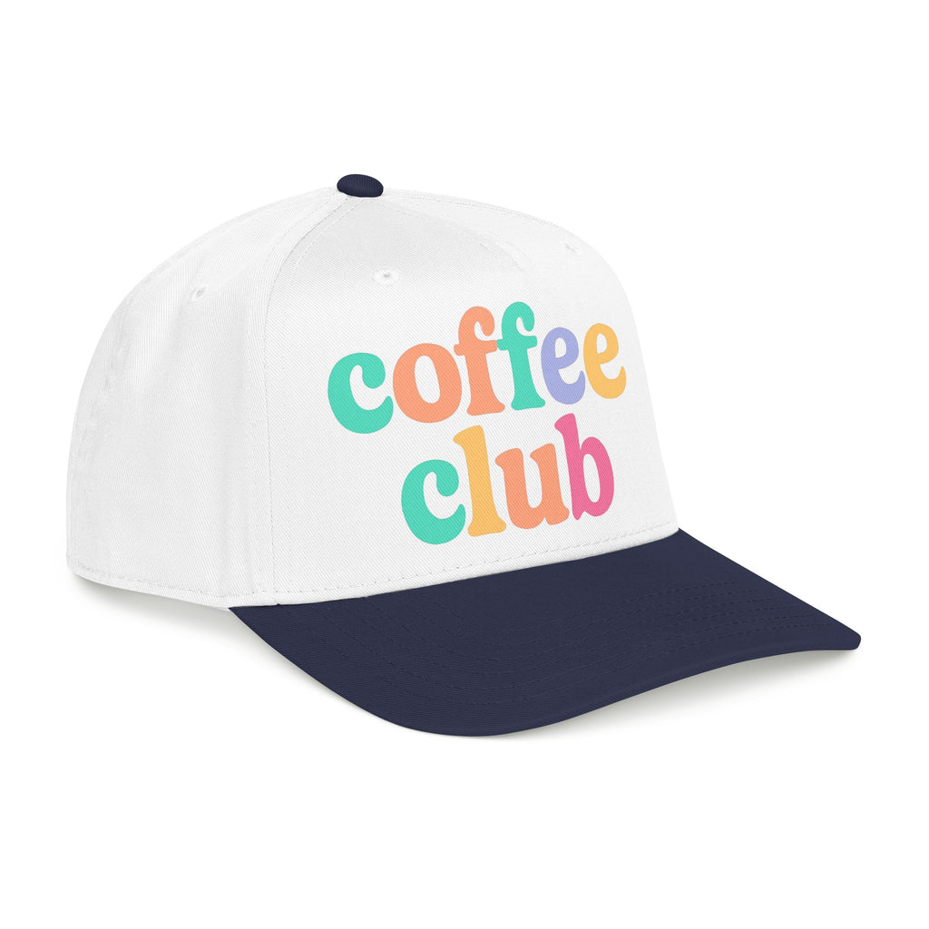 Mid Profile Baseball Cap Coffee Club Retro Inspired Design Coffee Lover Gift