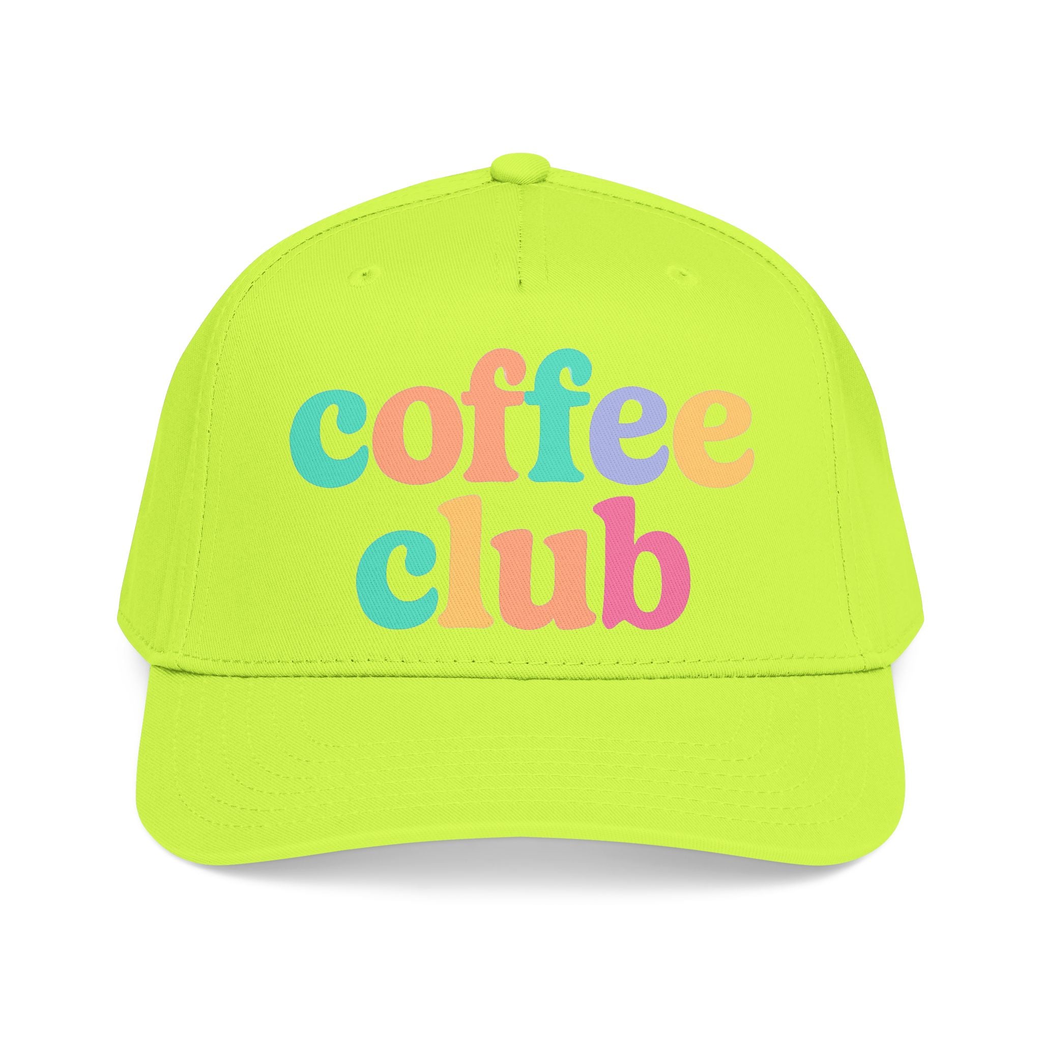 Mid Profile Baseball Cap Coffee Club Retro Inspired Design Coffee Lover Gift