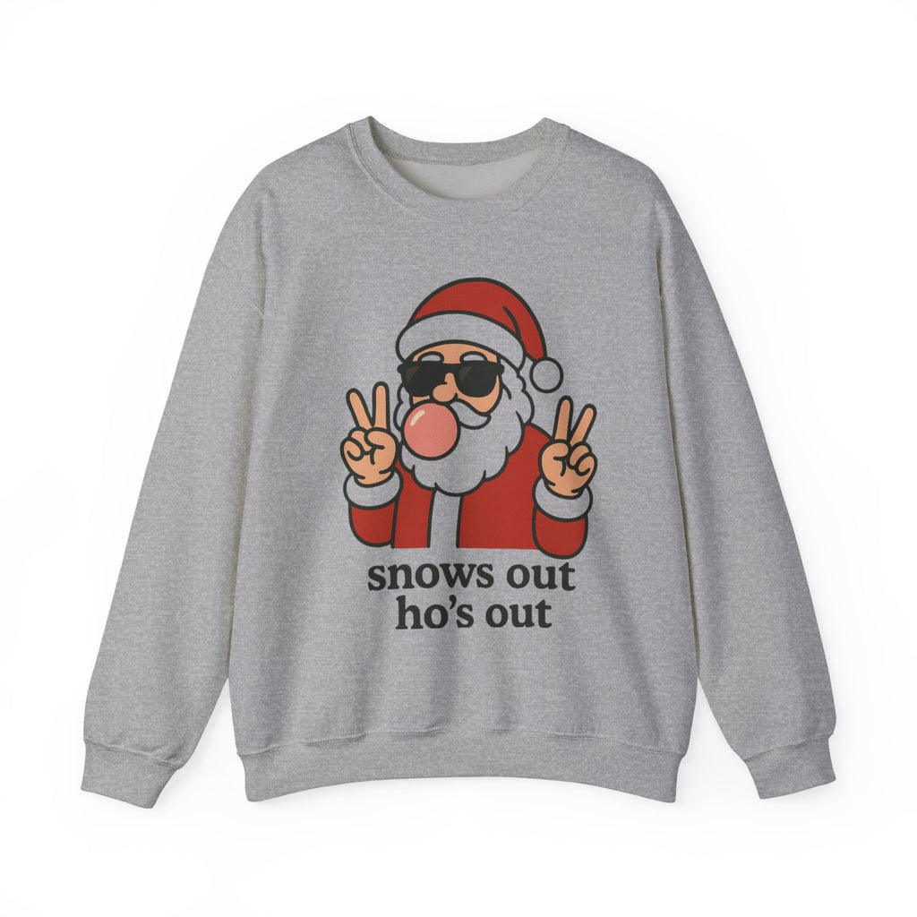 Snow's Out Ho's Out Crewneck Sweatshirt | Funny Christmas Sweater Gift