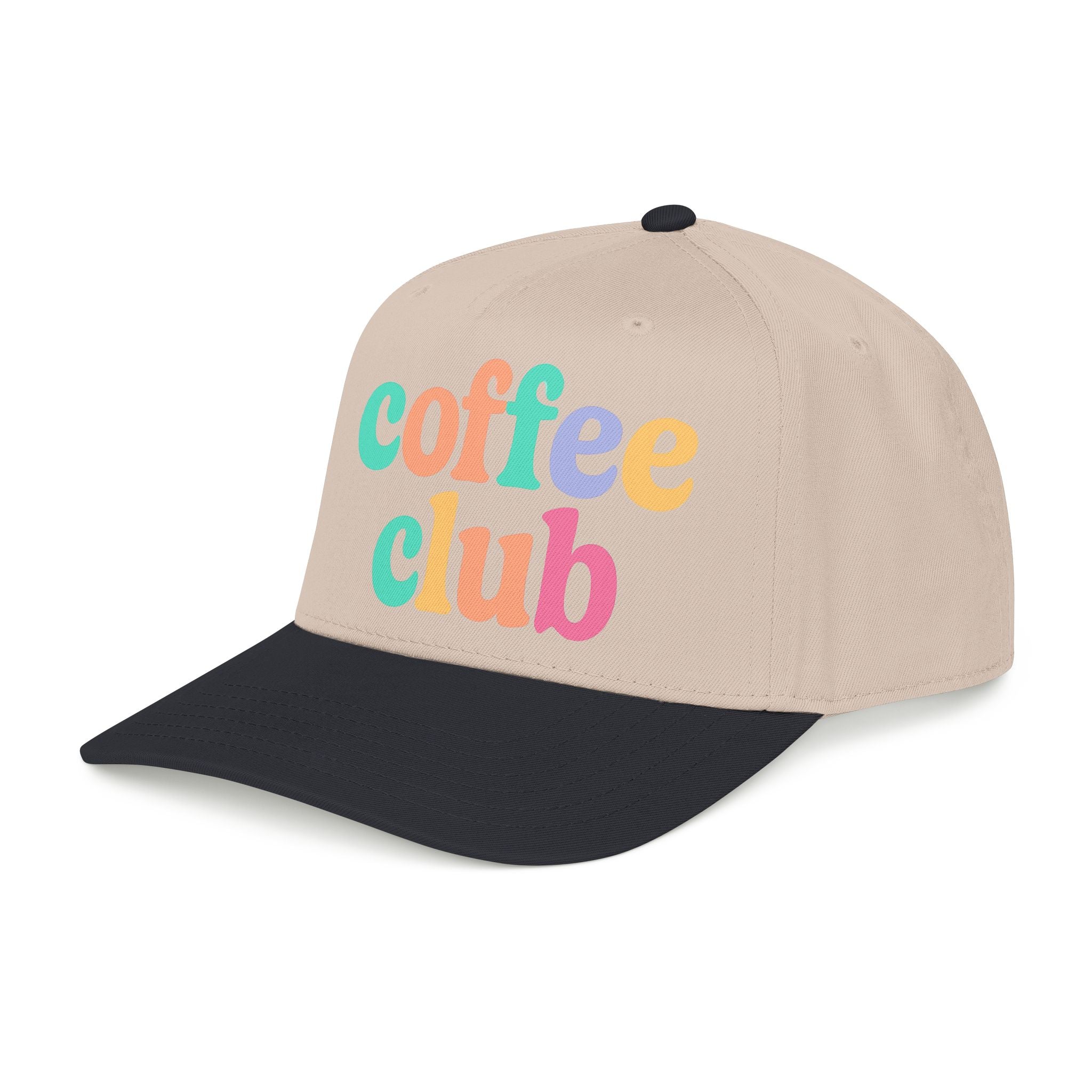 Mid Profile Baseball Cap Coffee Club Retro Inspired Design Coffee Lover Gift