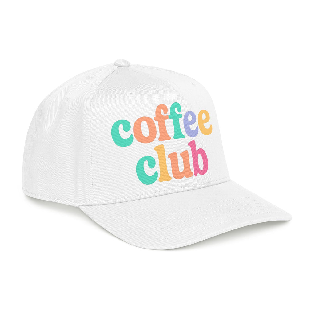 Mid Profile Baseball Cap Coffee Club Retro Inspired Design Coffee Lover Gift