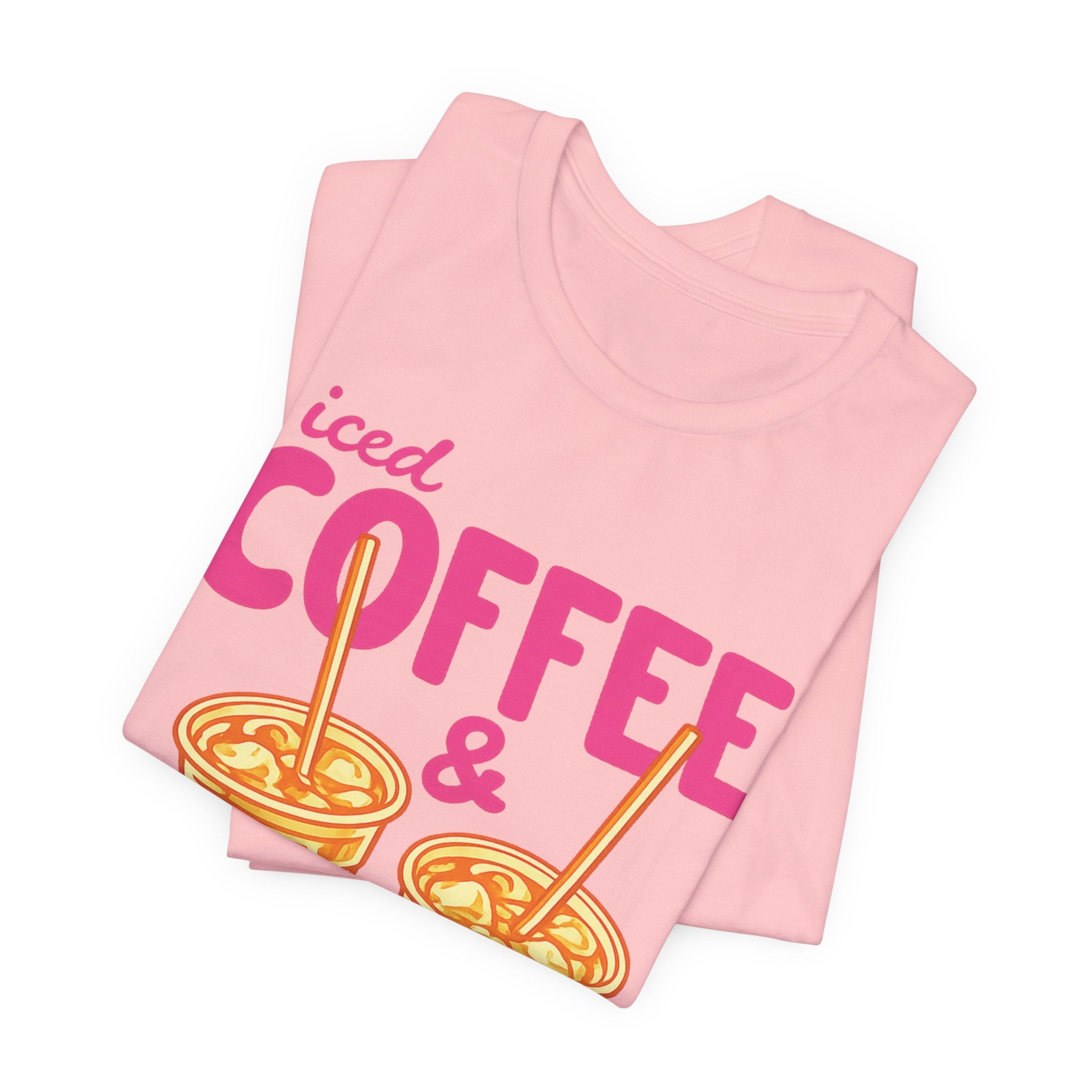 Iced Coffee & Sunshine T-Shirt | Retro Iced Coffee Graphic Tee, Summer Beverage Shirt