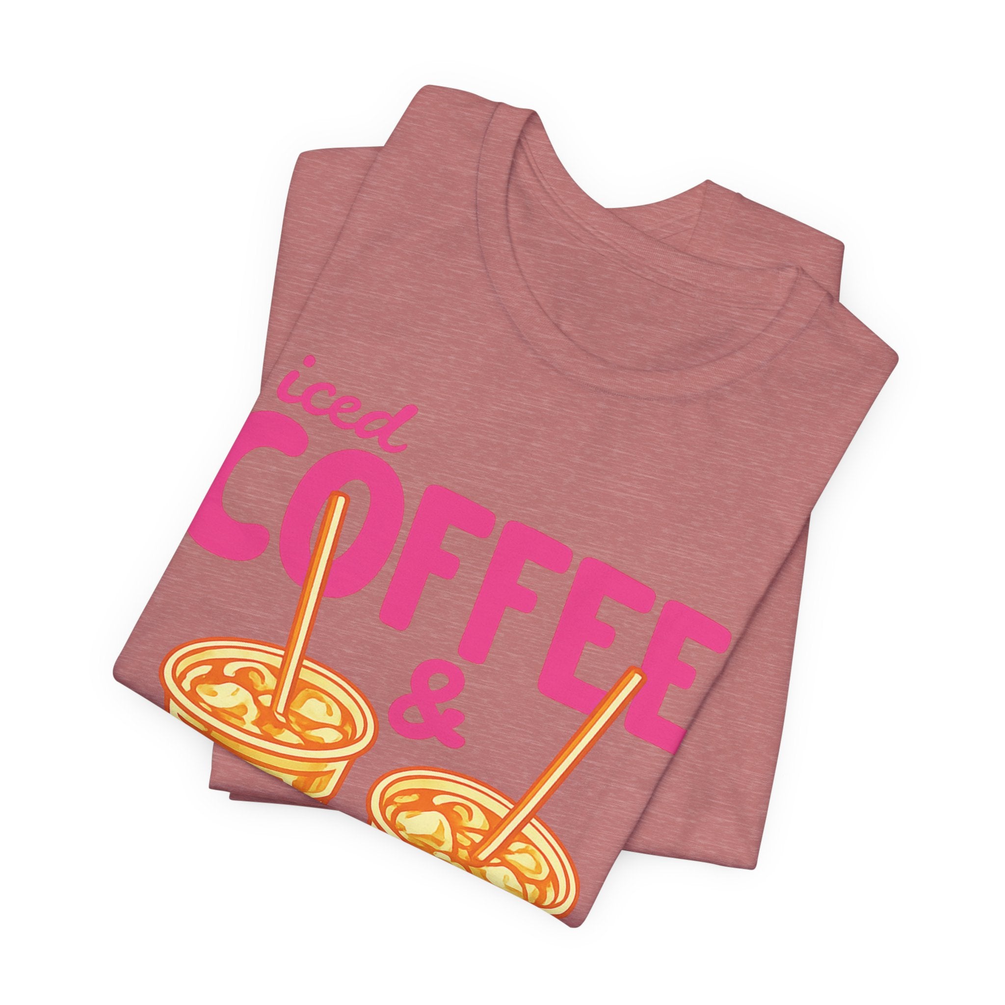 Iced Coffee & Sunshine T-Shirt | Retro Iced Coffee Graphic Tee, Summer Beverage Shirt