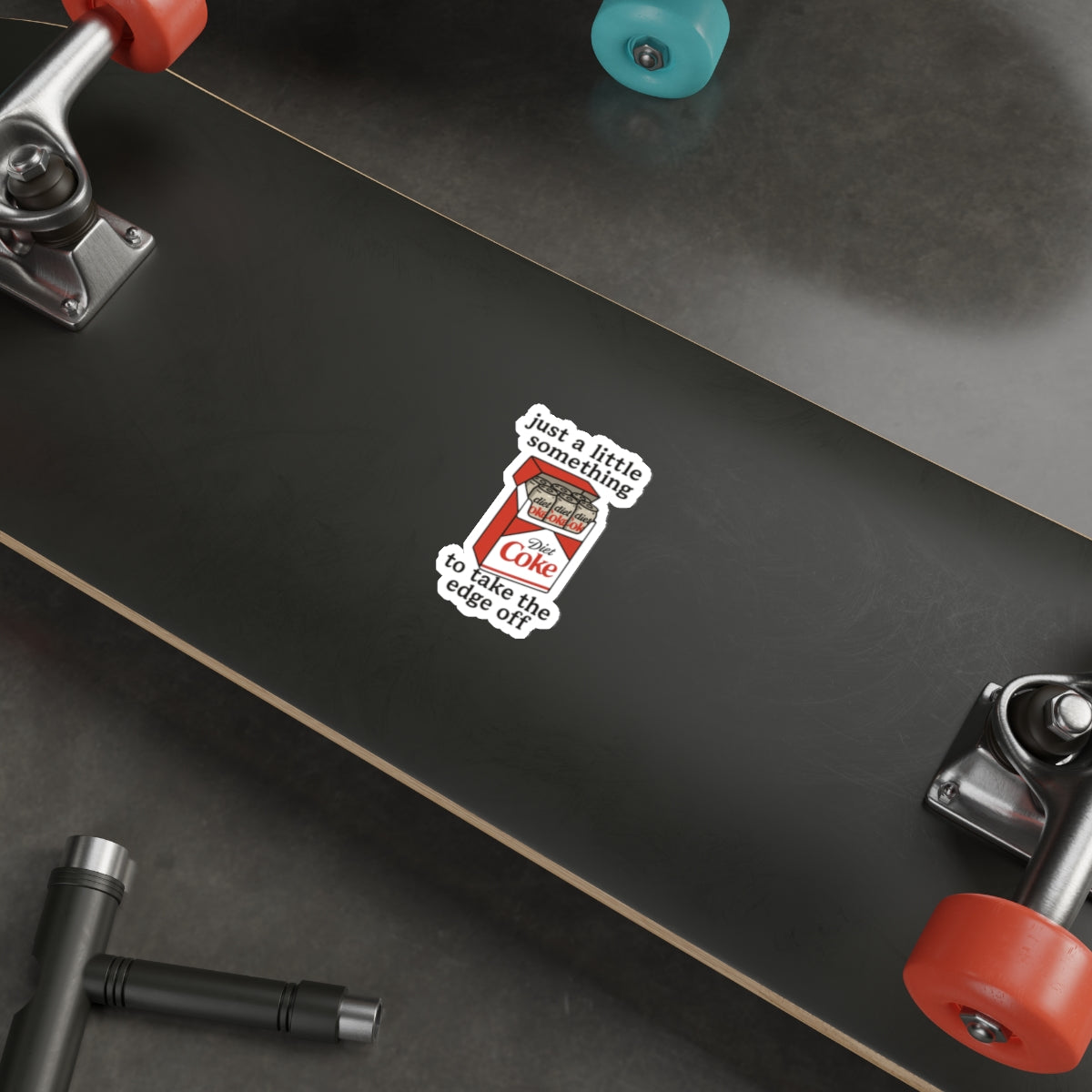 Diet Coke can pack sticker for laptop or water bottle just a little something to take the edge off' die-cut sticker