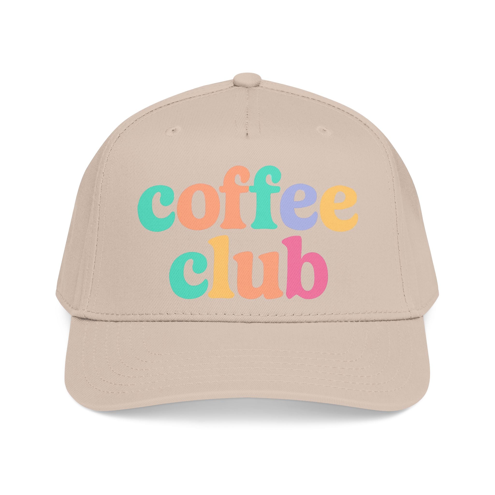 Mid Profile Baseball Cap Coffee Club Retro Inspired Design Coffee Lover Gift