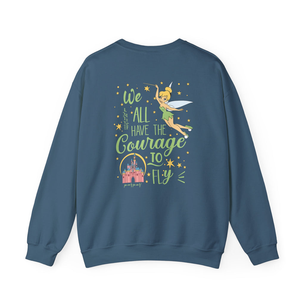 Embroidered Hummingbird Crewneck Sweatshirt — Minimal Floral Chest Design