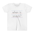 Kids "When Is Snack?" Short Sleeve Tee – Funny Preschool & Classroom Shirt