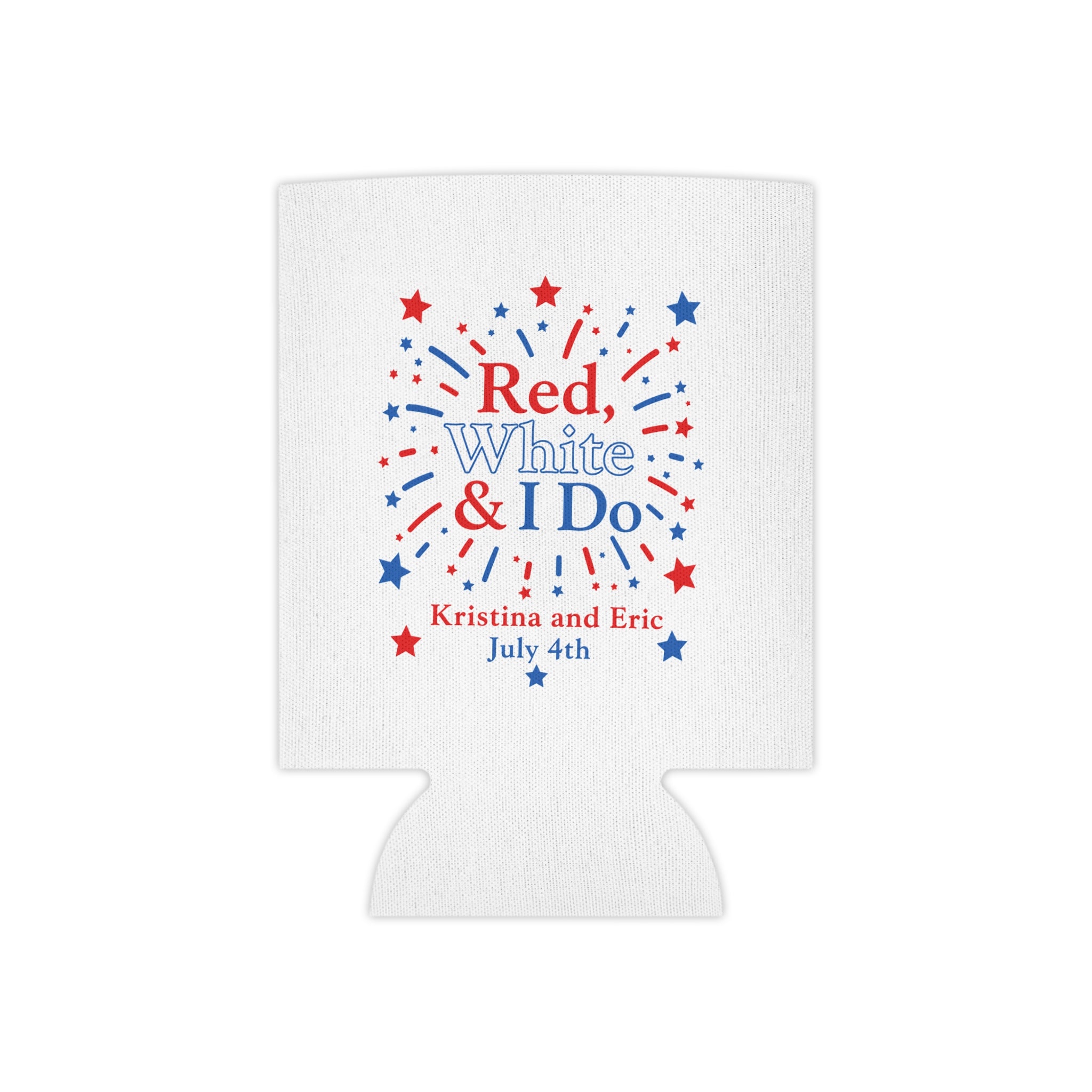 Red, White & I Do Can Cooler | 4th of July Wedding Bachelorette Party Cooler