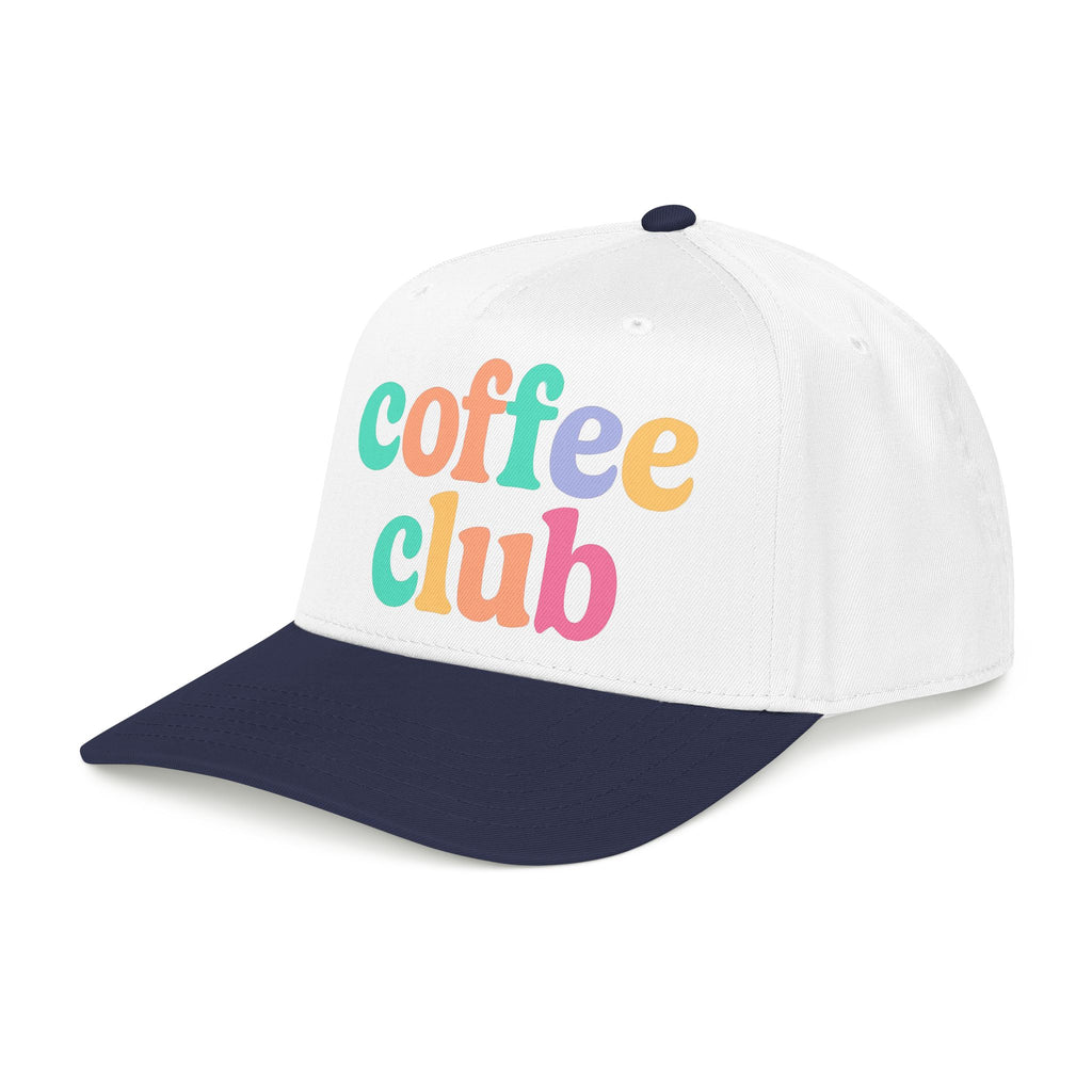 Mid Profile Baseball Cap Coffee Club Retro Inspired Design Coffee Lover Gift