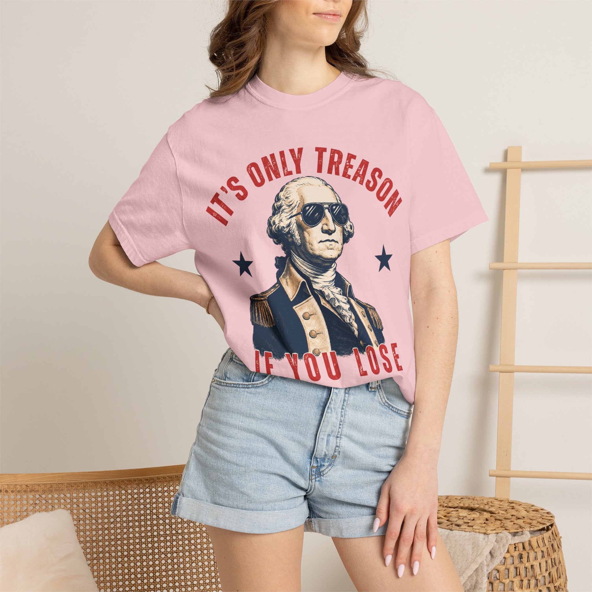 It's Only Treason If You Lose George Washington T-Shirt | Patriotic Vintage