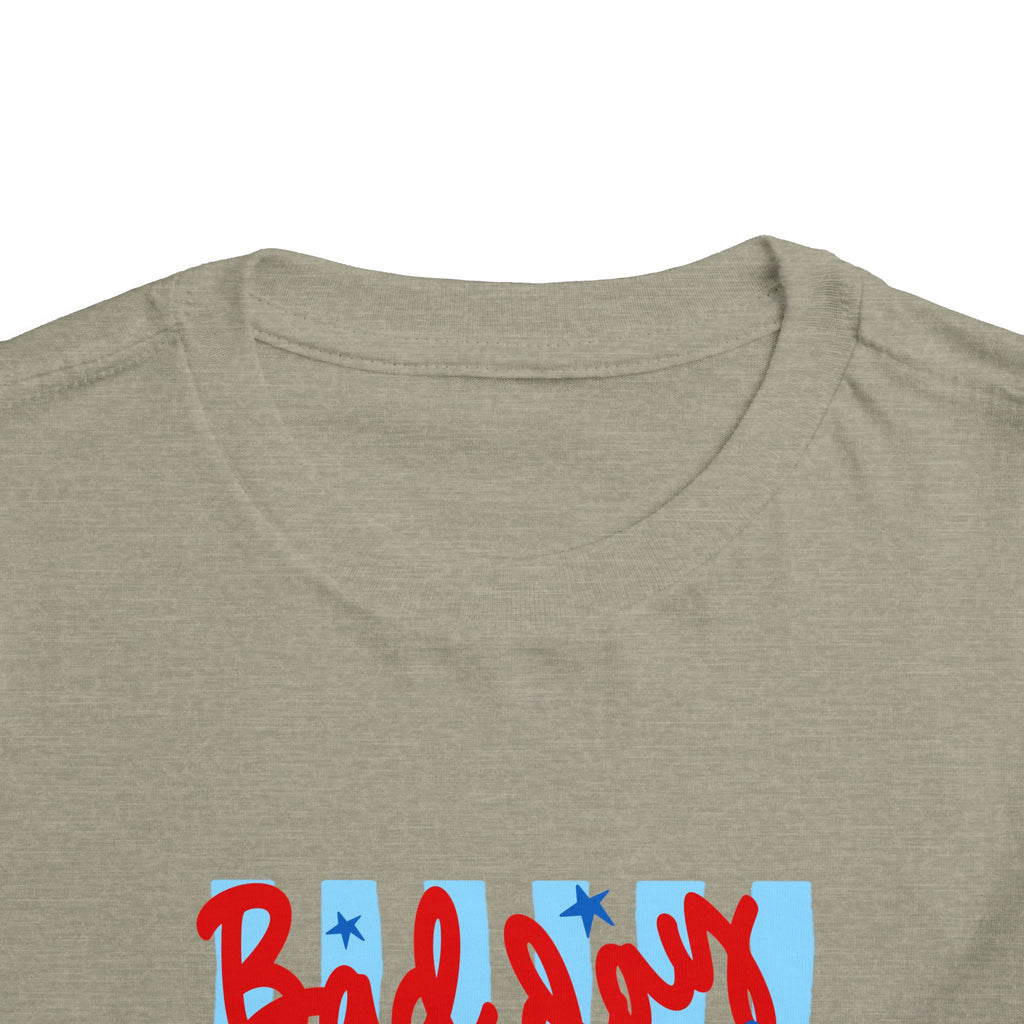 Bad day to be a hot dog Toddler Tee | Retro hot dog illustration, red & blue diner style