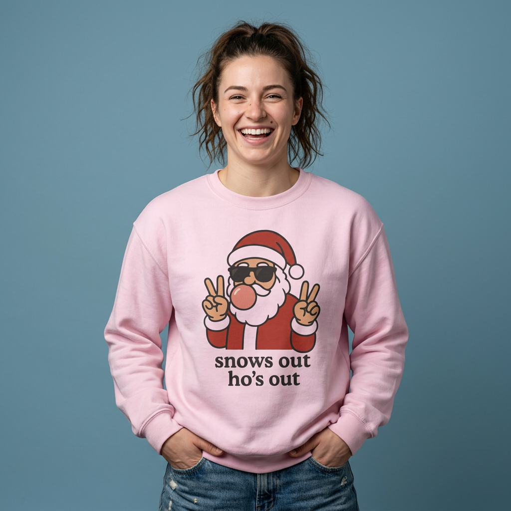 Snow's Out Ho's Out Crewneck Sweatshirt | Funny Christmas Sweater Gift