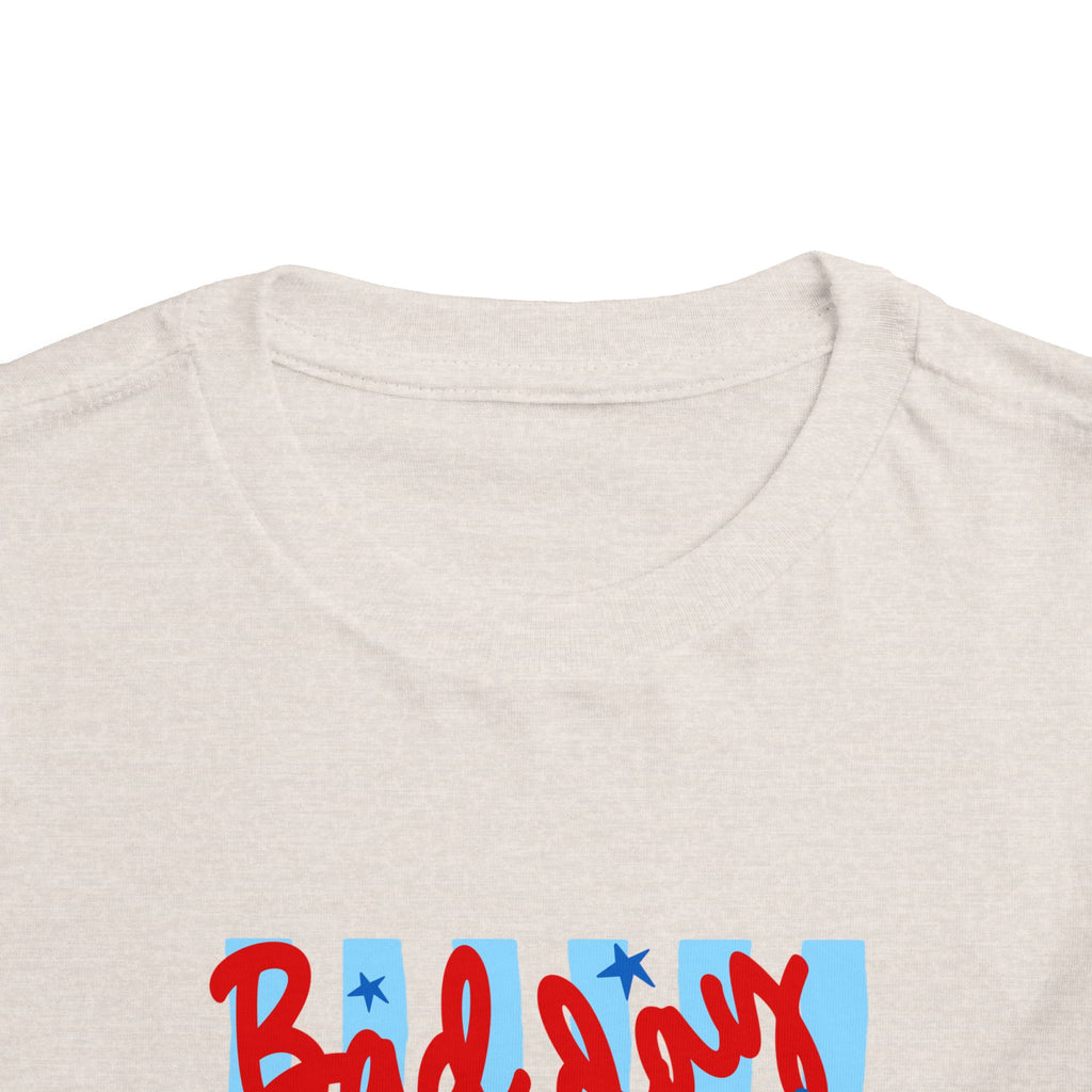 Bad day to be a hot dog Toddler Tee | Retro hot dog illustration, red & blue diner style