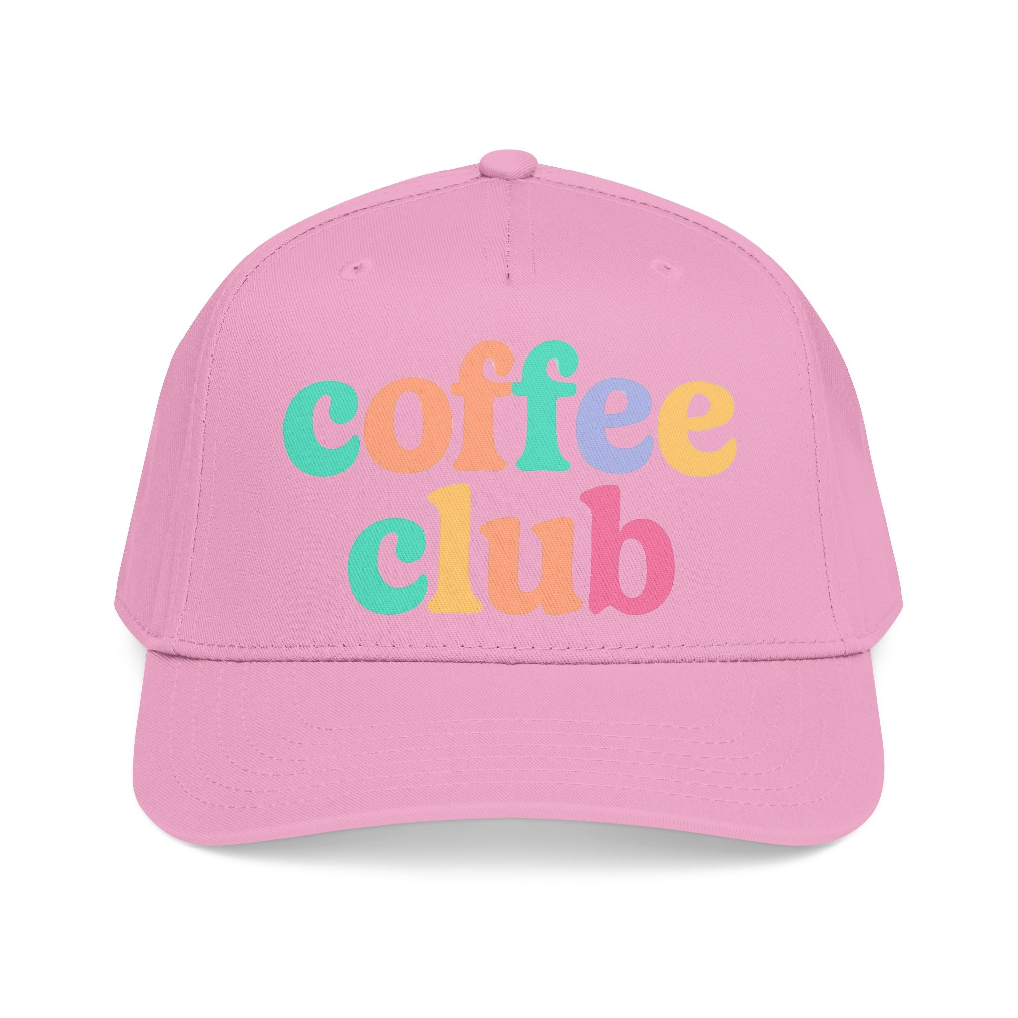 Mid Profile Baseball Cap Coffee Club Retro Inspired Design Coffee Lover Gift