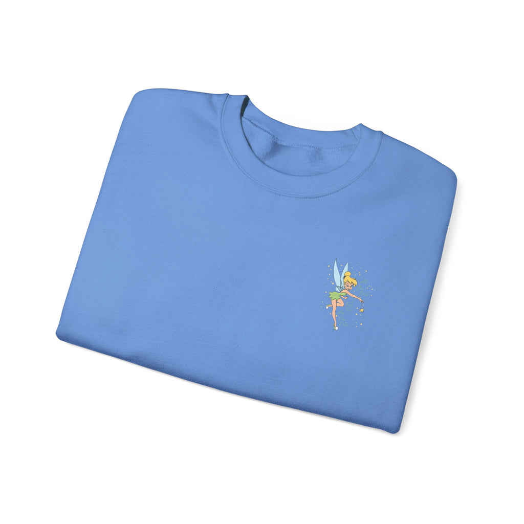 Embroidered Hummingbird Crewneck Sweatshirt — Minimal Floral Chest Design
