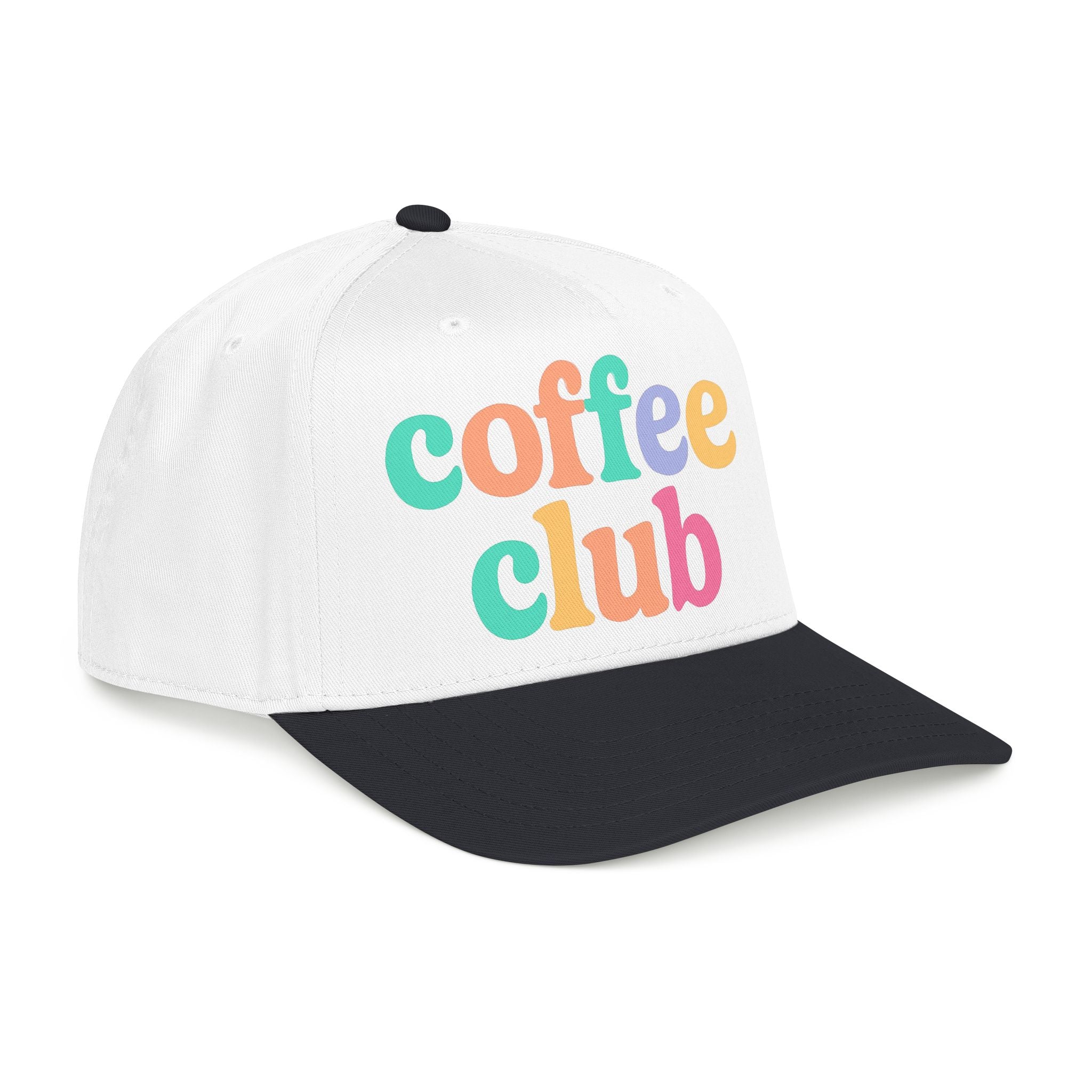 Mid Profile Baseball Cap Coffee Club Retro Inspired Design Coffee Lover Gift