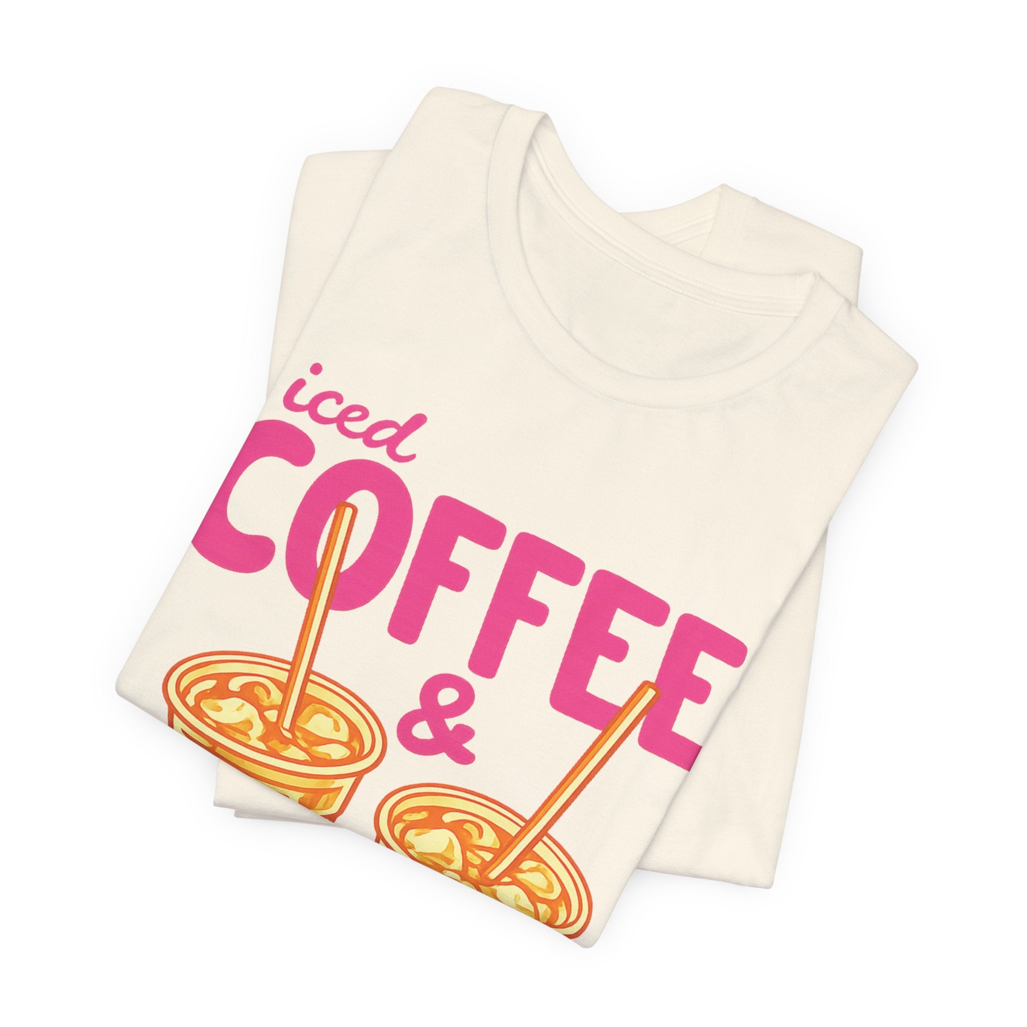 Iced Coffee & Sunshine T-Shirt | Retro Iced Coffee Graphic Tee, Summer Beverage Shirt