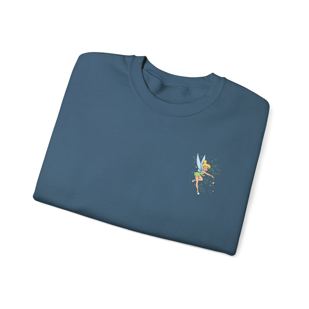 Embroidered Hummingbird Crewneck Sweatshirt — Minimal Floral Chest Design