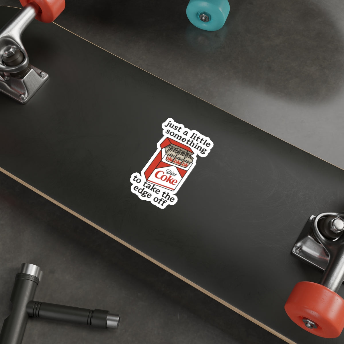 Diet Coke can pack sticker for laptop or water bottle just a little something to take the edge off' die-cut sticker