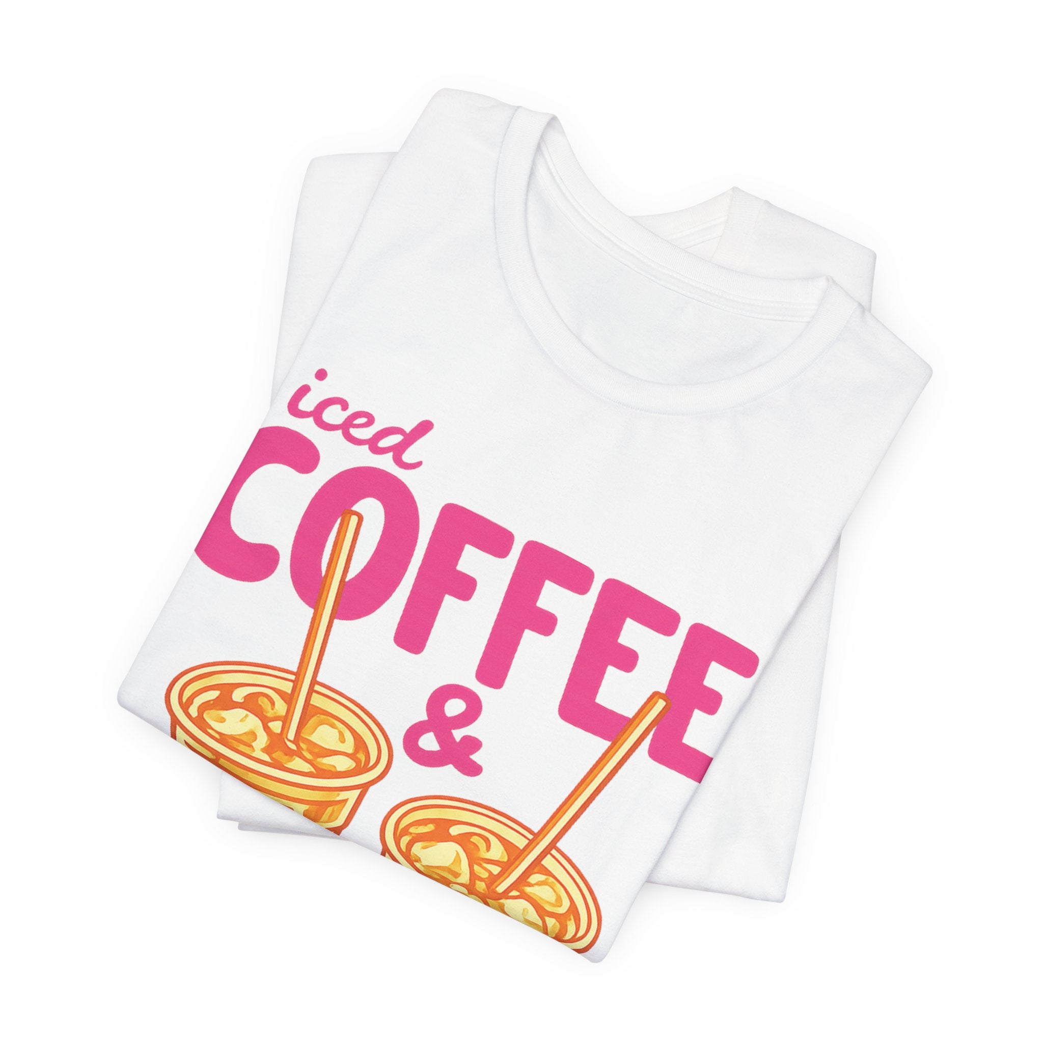 Iced Coffee & Sunshine T-Shirt | Retro Iced Coffee Graphic Tee, Summer Beverage Shirt