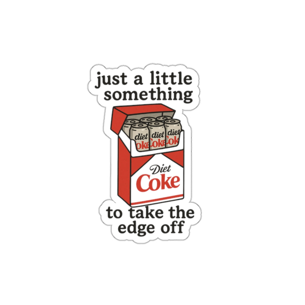 Diet Coke can pack sticker for laptop or water bottle just a little something to take the edge off' die-cut sticker
